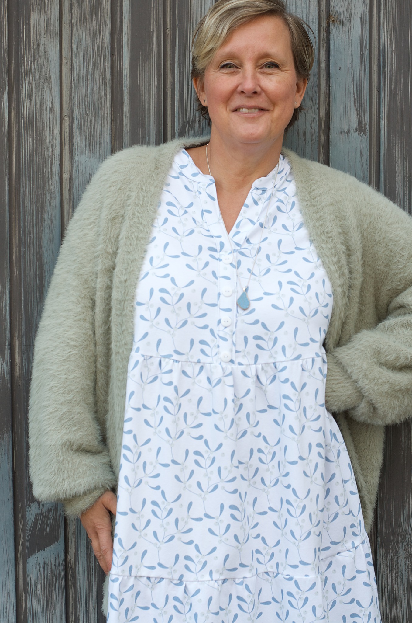 Organic fabric -  Mistel blue
