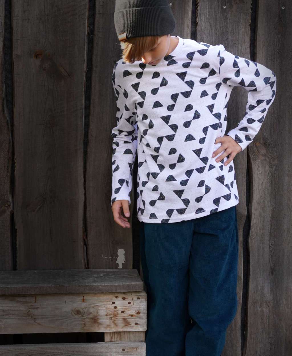 Bio Stoff - Urban Grunge Shapes Petrol von Sanne Paul in petrol Bio Stoff - Urban Grunge Shapes Petrol von Sanne Paul in petrol