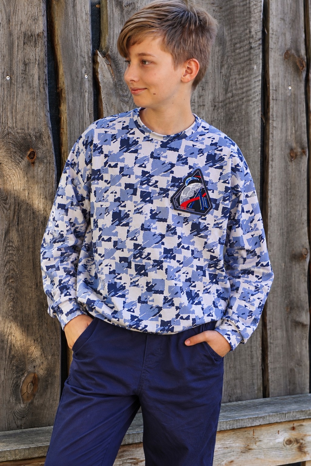 Bio Stoff  - Rocky Checks blau