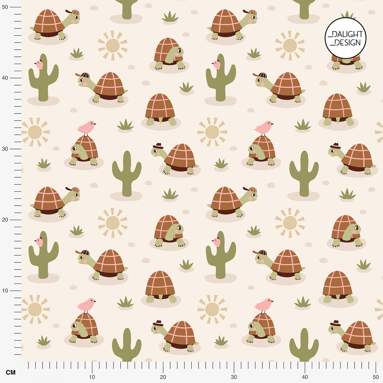 Organic fabric  -  Wüstenschildkröten