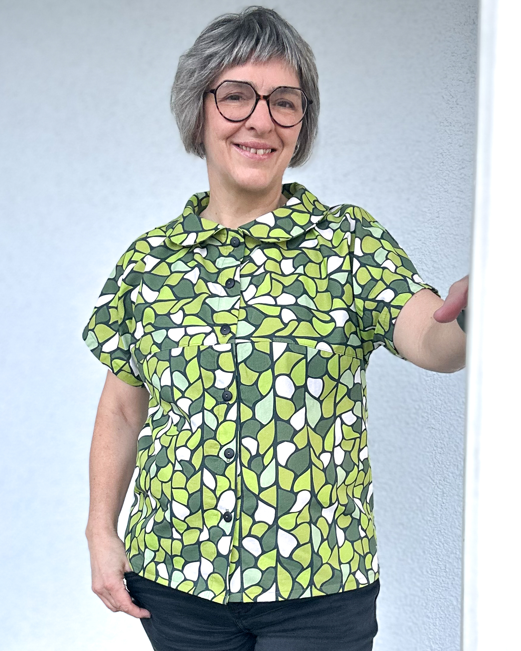 Bio Stoff  - Blütenregen rosa