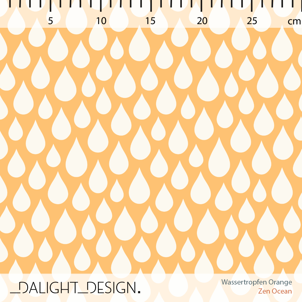  Bio Stoff - Wassertropfen orange