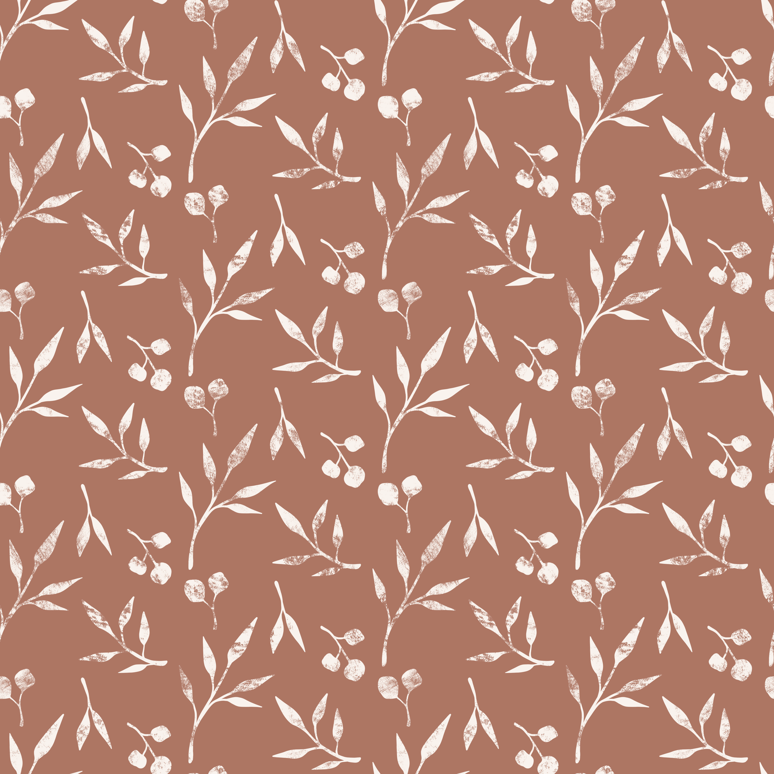 Organic Fabric - Twigs Mocha Mousse by misspeppels in brown