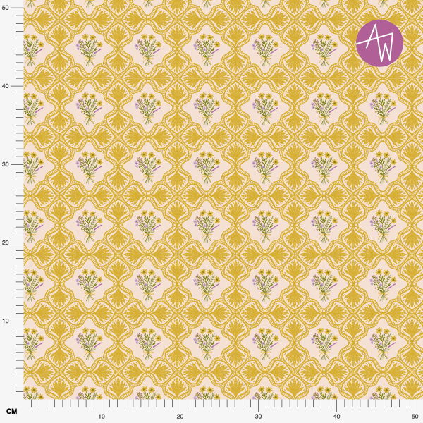 Organic fabric - Golden Thread yellow