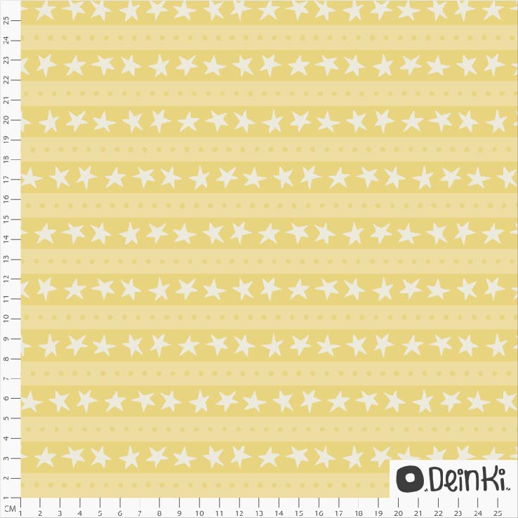 Bio Fabric - Lines and Stars Yellow by Deinki in yellow
