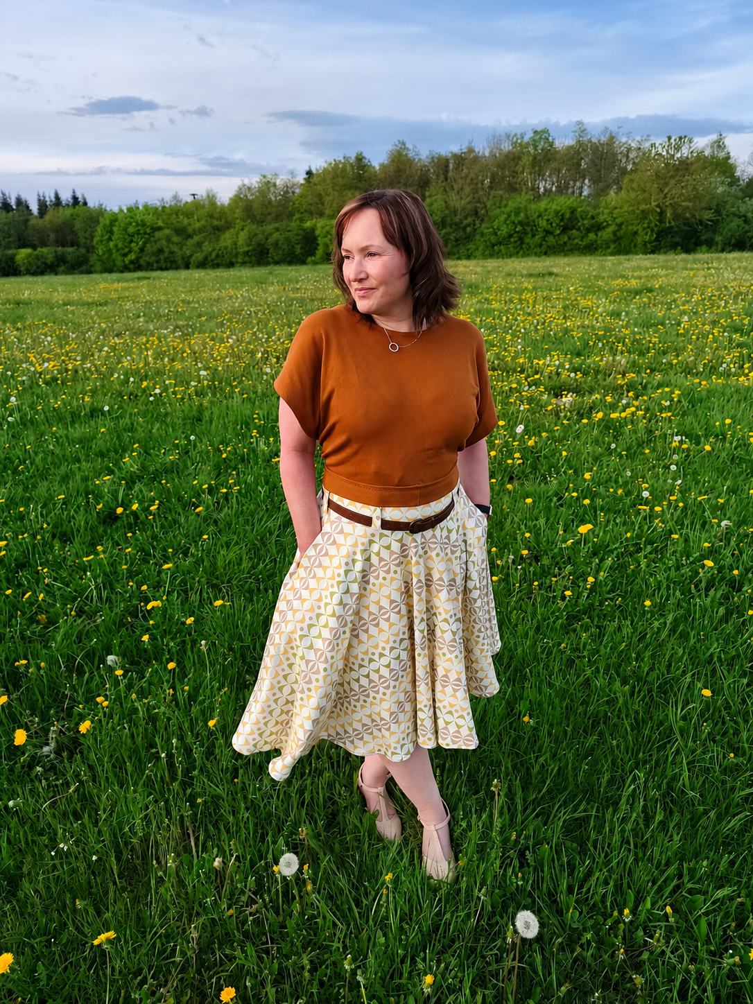 Organic fabric - Rundum Streifen light yellow