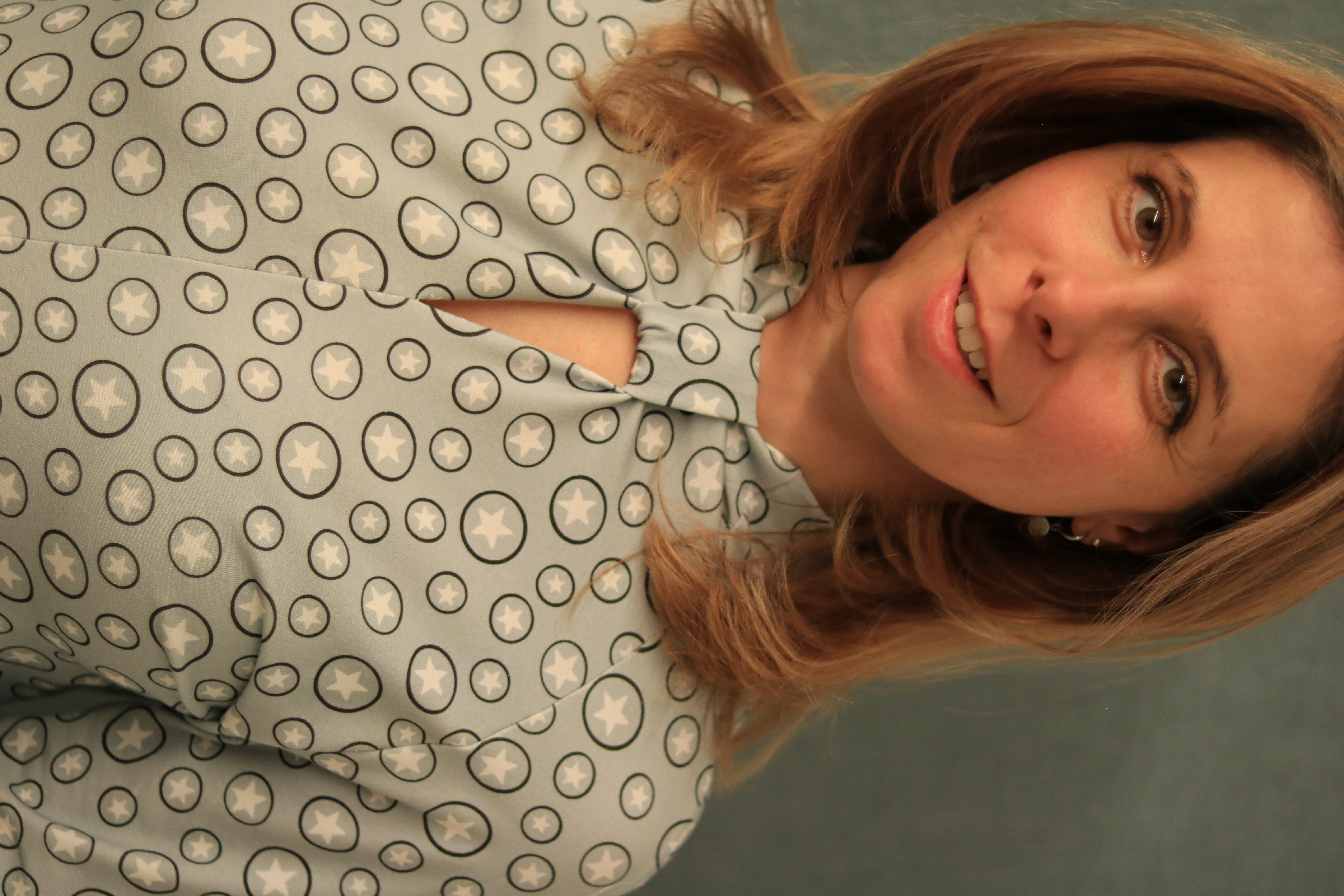 Organic Fabric - Starry Bubble blue