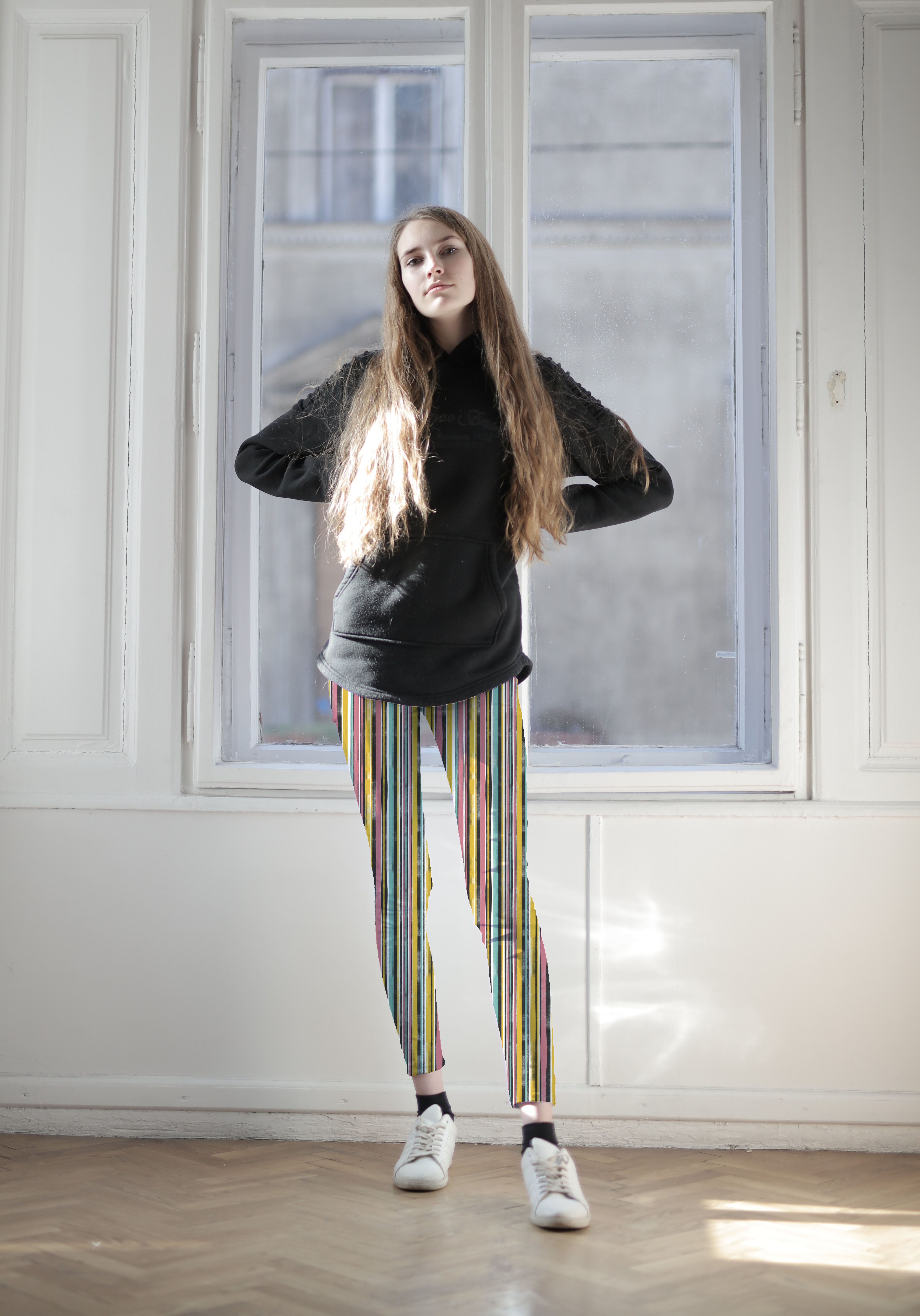 Bio Webware Stoff  -  LilleTogether Ringel  - Enemenemeins, bunt, Streifen, 100% Bio-Baumwolle