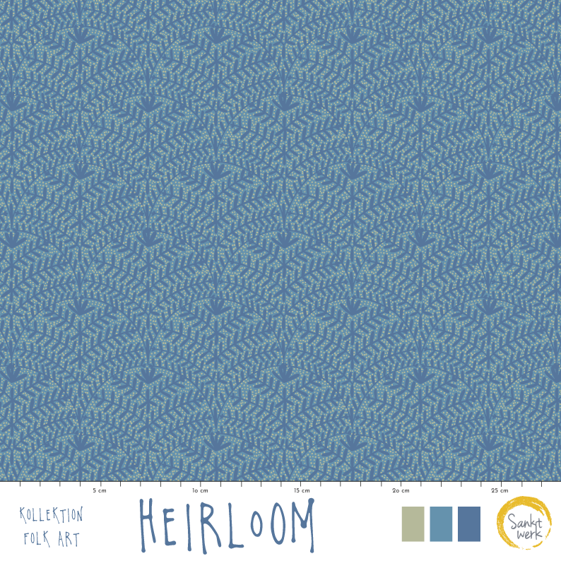 Bio Stoff - Heirloom von Sanktwerk in blau