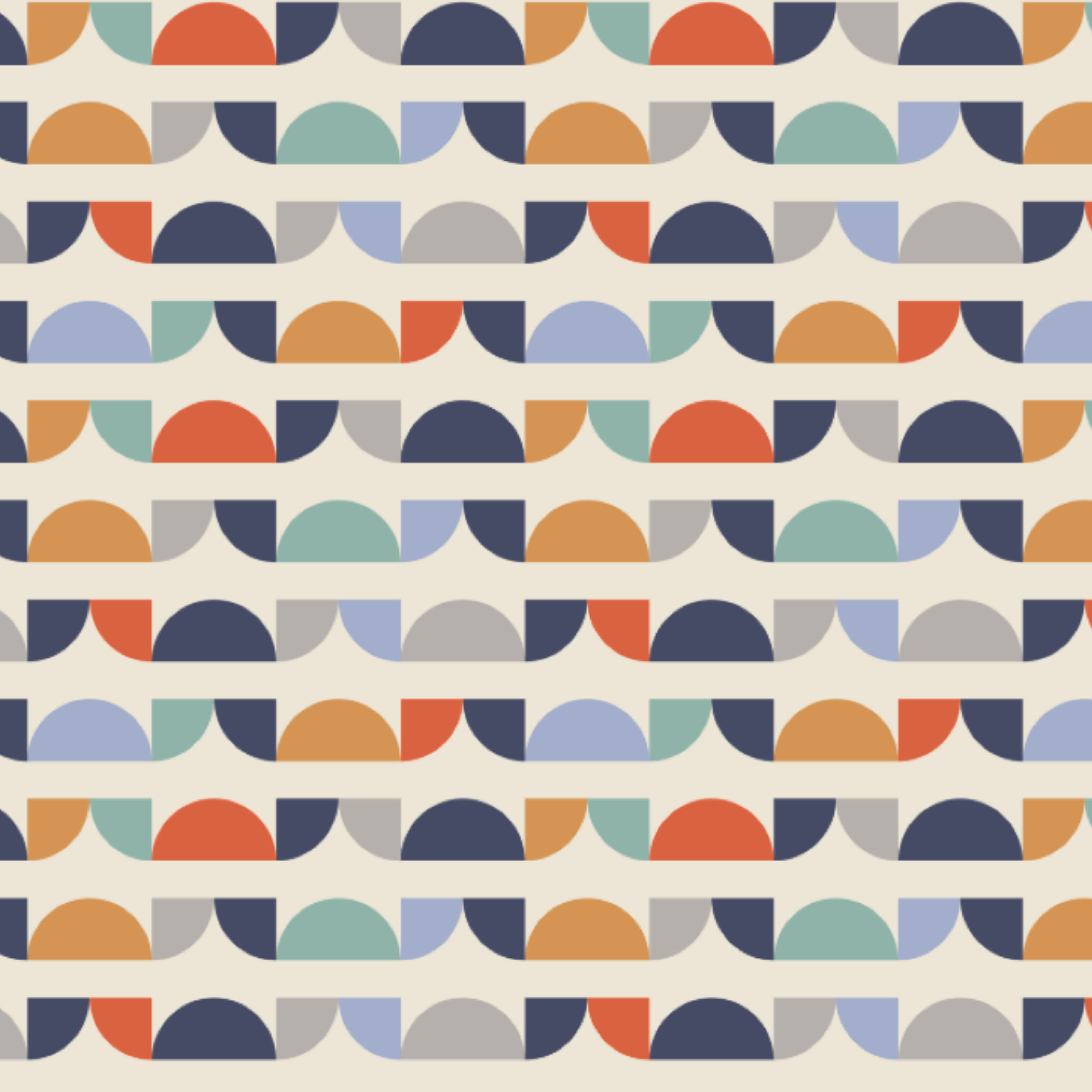 Bio Stoff - Geometric Evergreen Circular Segments bunt