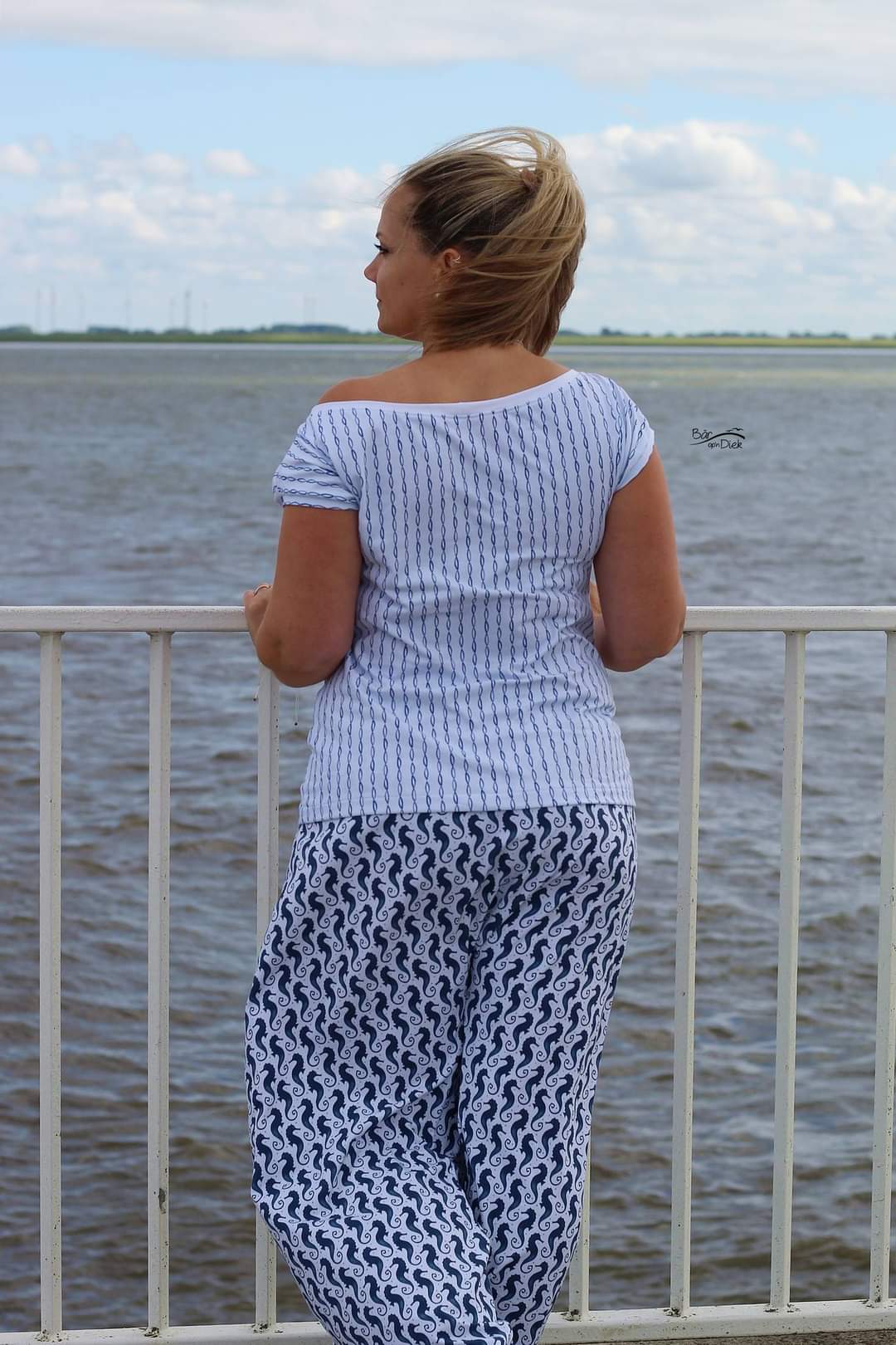 Organic fabric  -  Seahorse 