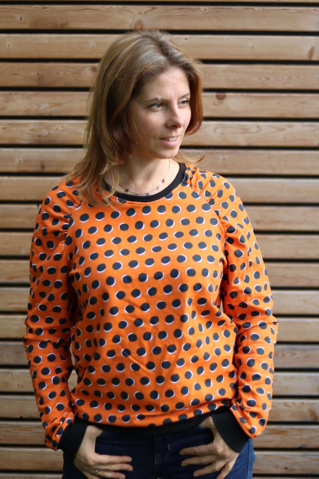 Organic Fabric - Leo Patch Dots Blue by Daniela Bonn in blue Organic Fabric - Leo Patch Dots Blue by Daniela Bonn in blue