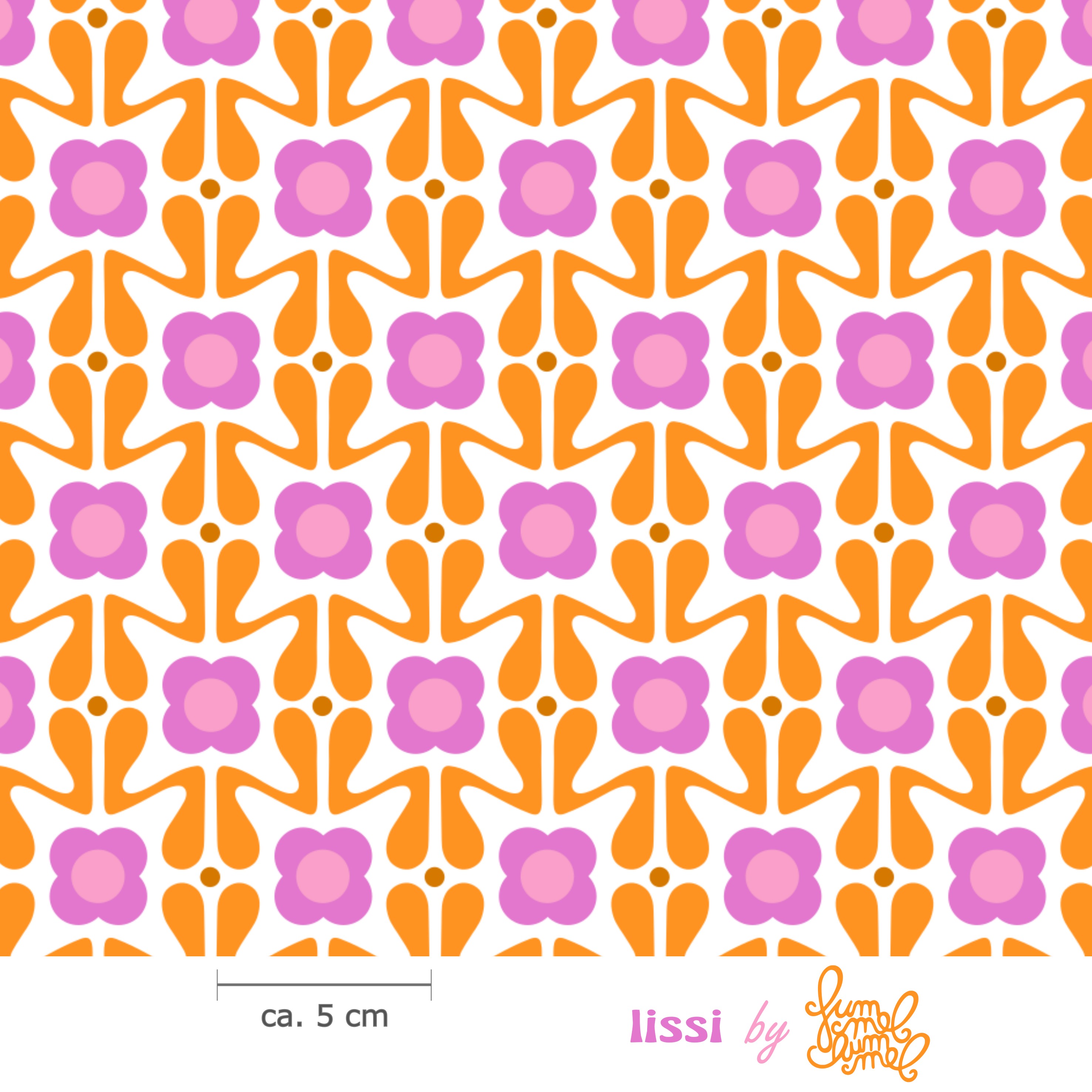 Bio Stoff  -  Lissi  - Fummelhummel, Sommer, Floral & Blumen, lila