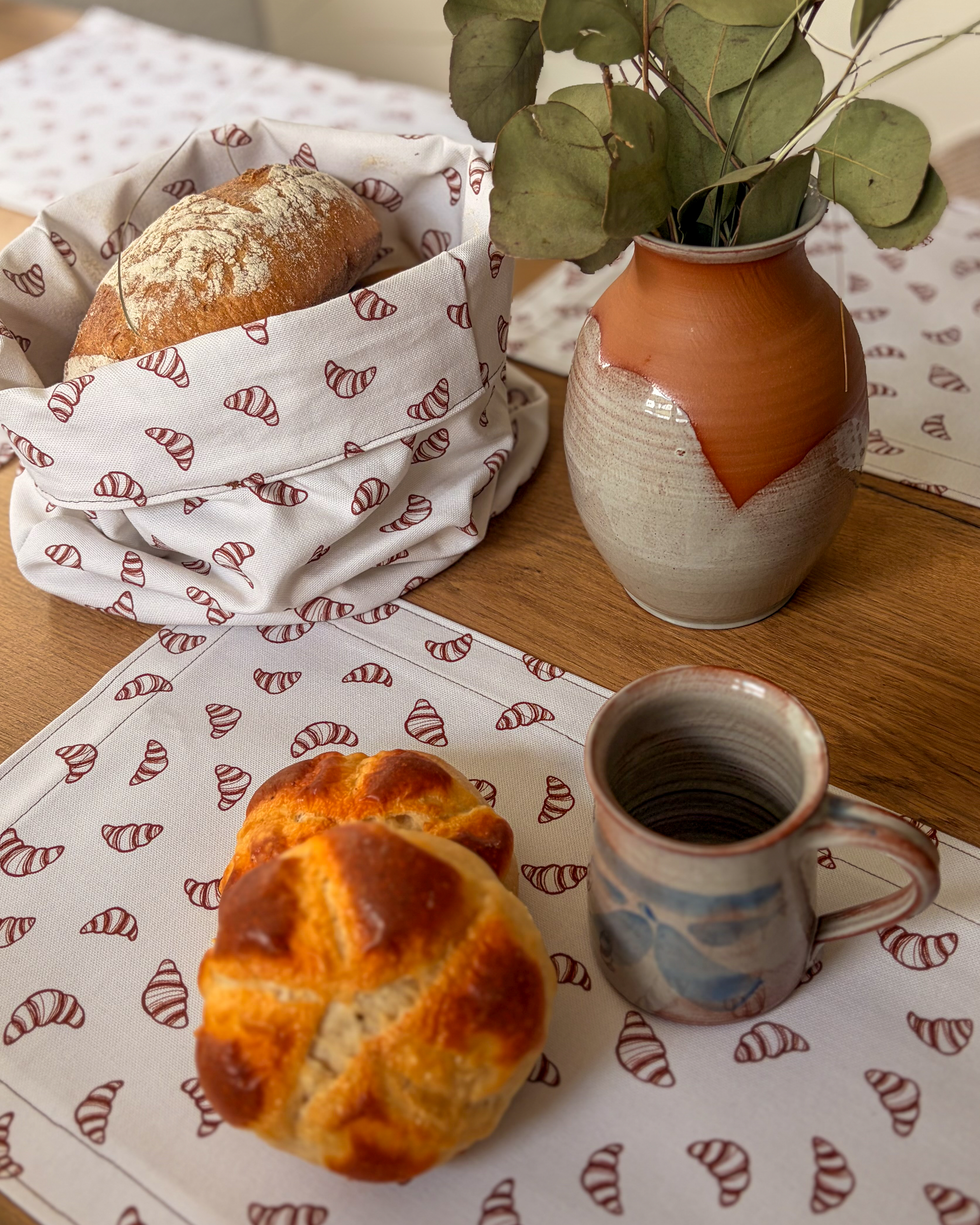 Bio Stoff  - Bonjour Croissants braun