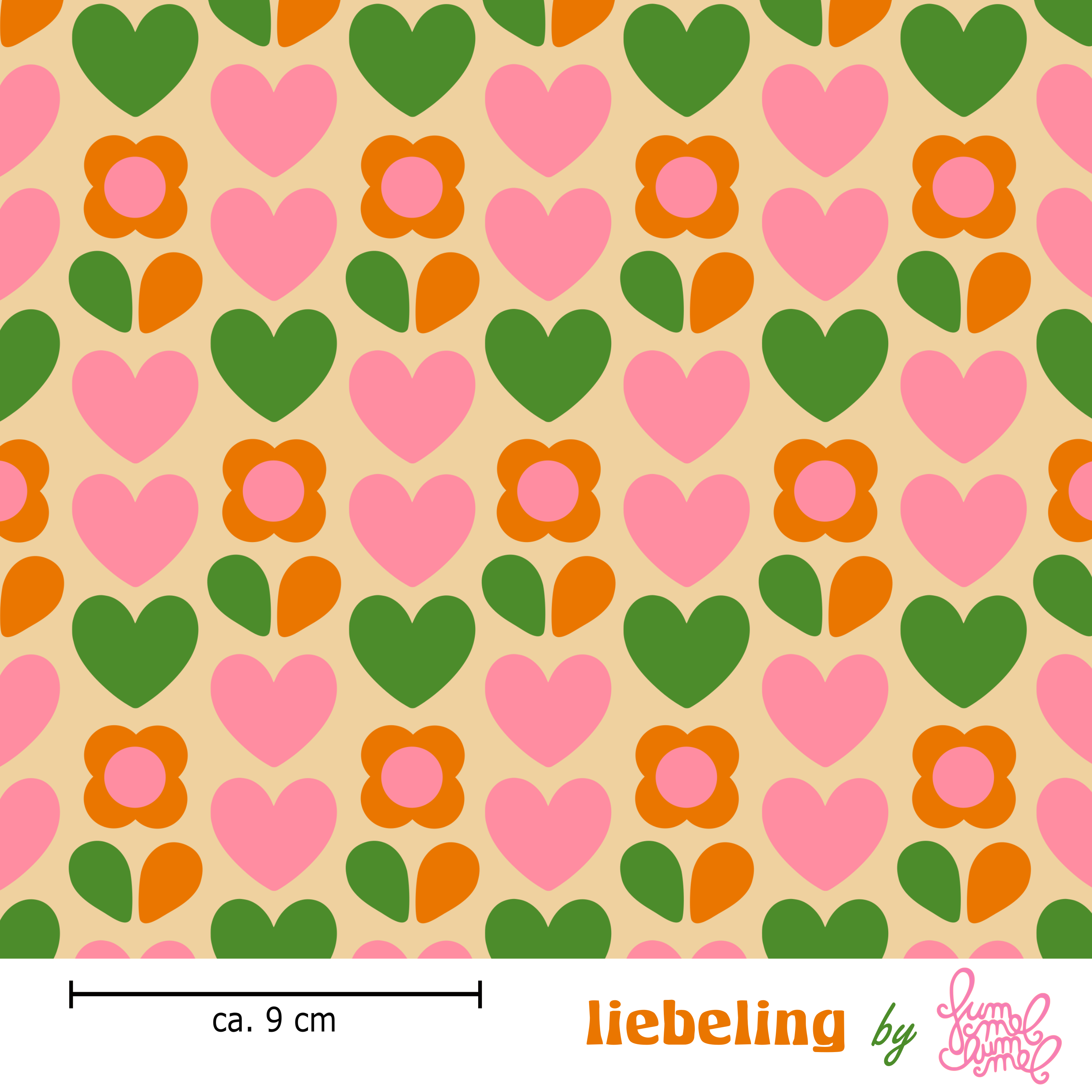 Organic fabric  - Liebeling green
