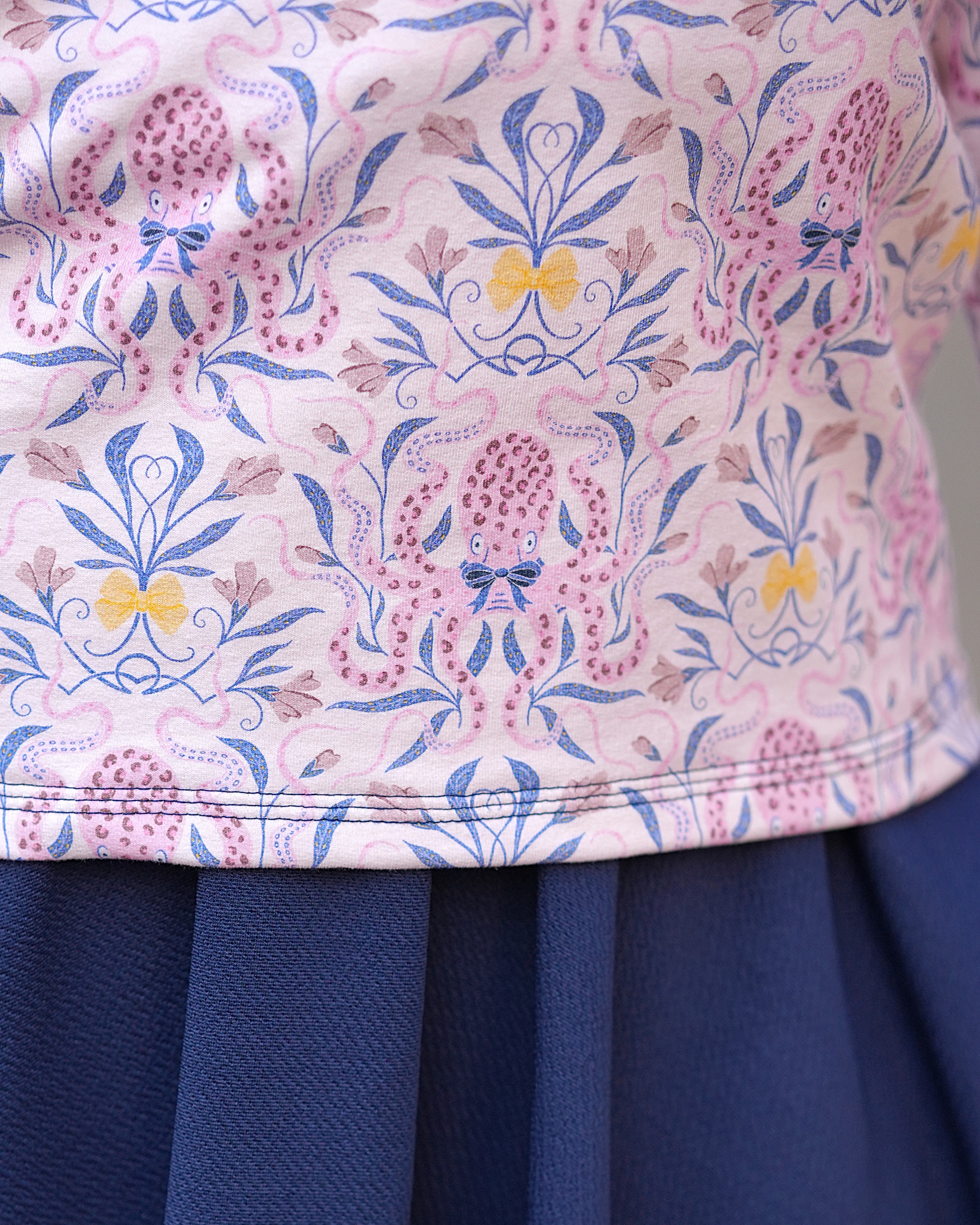 Bio Stoff  - Preppy Spring Octopus soft pink