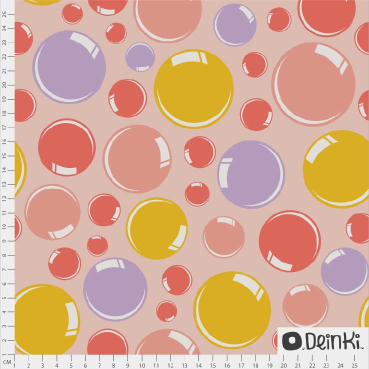 Bio Stoff  -  Bubbles  - Deinki, rosa