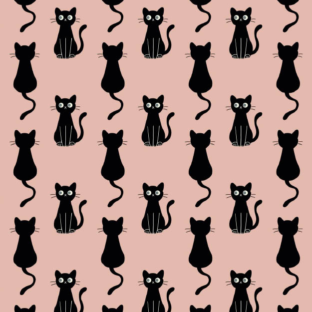 Bio Stoff - Katzen rosa - misspeppels