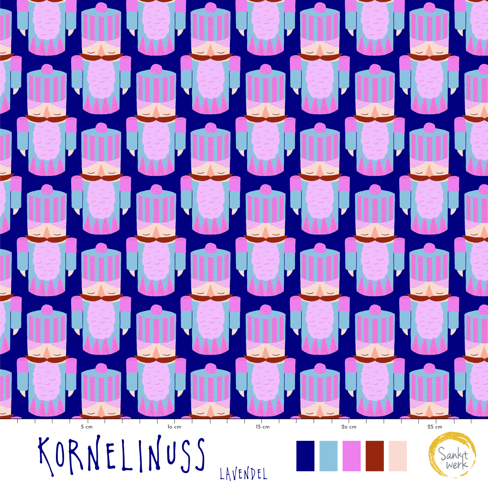 Bio Webware Stoff  - Kornelinuss Lavendel - Sanktwerk, Weihnachten, lila, 100% Bio-Baumwolle
