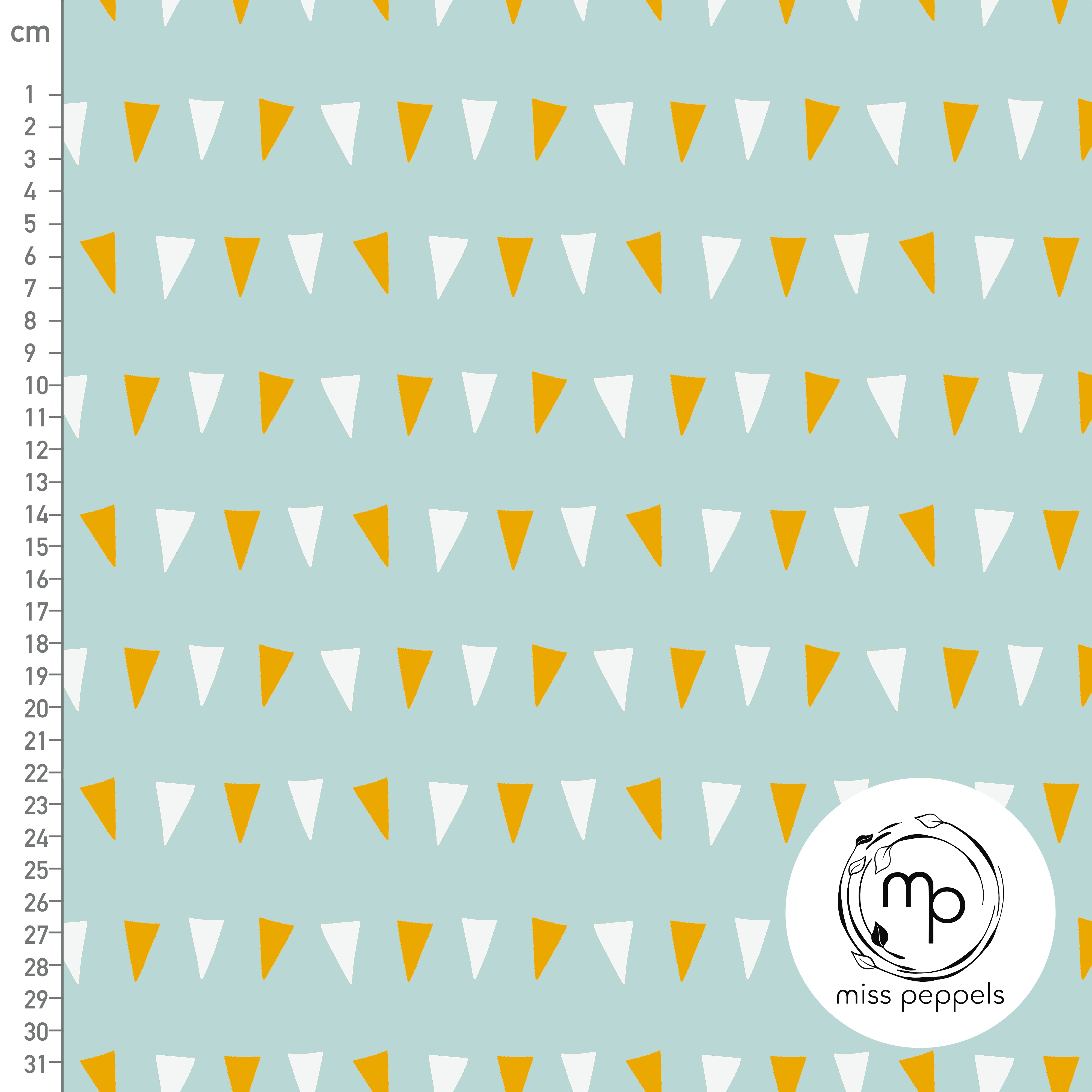 Bio Fabric - Bunting Turquoise by misspeppels in turquoise