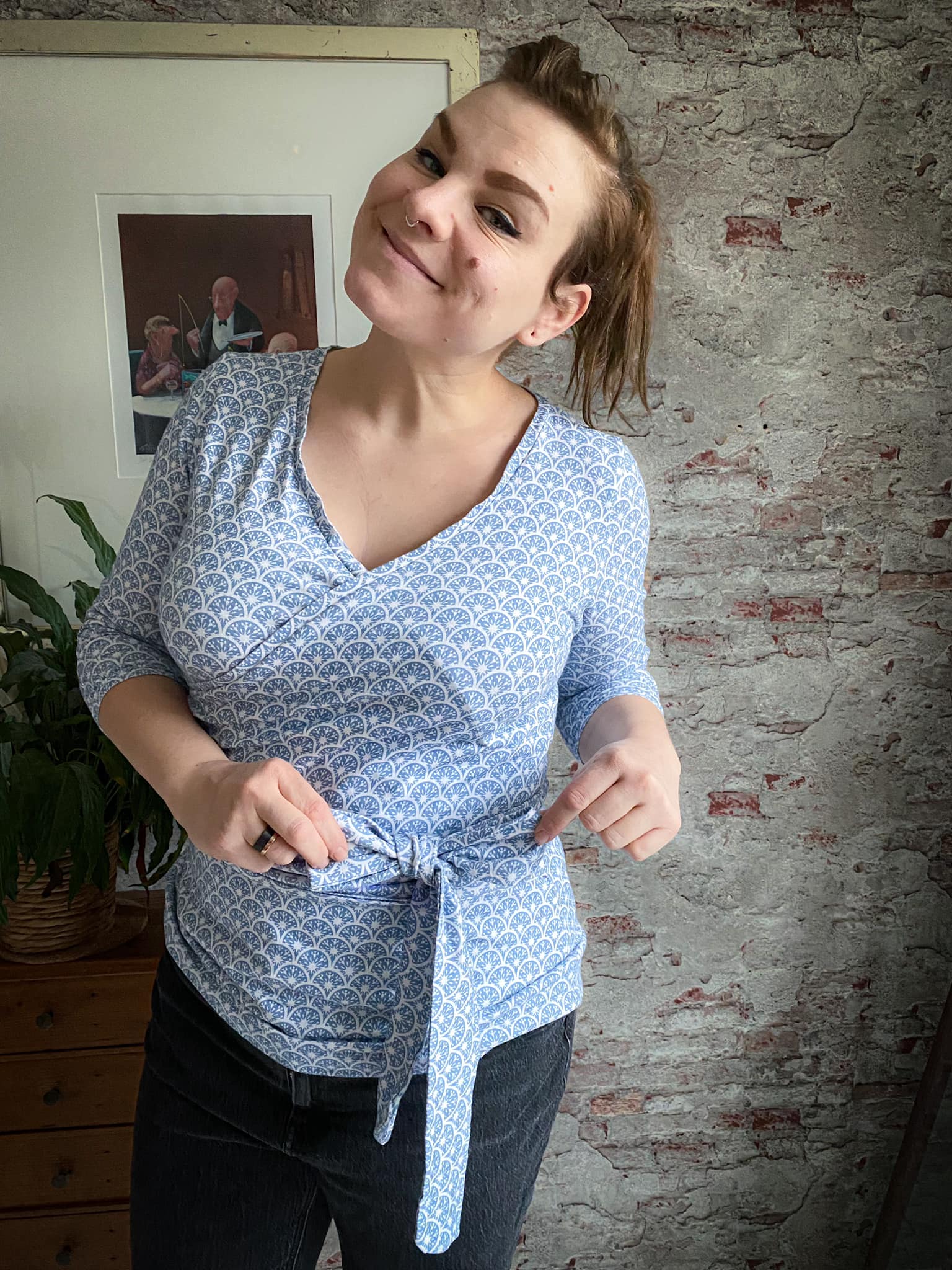 Scuba Stoff  -  Sternspritzerbögen blau