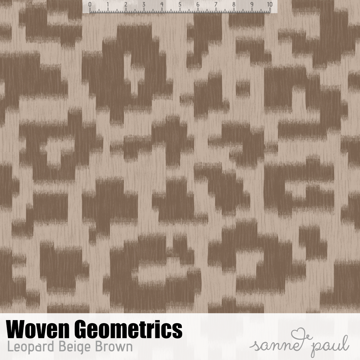 Bio Stoff - Woven Geometrics Leopard beige