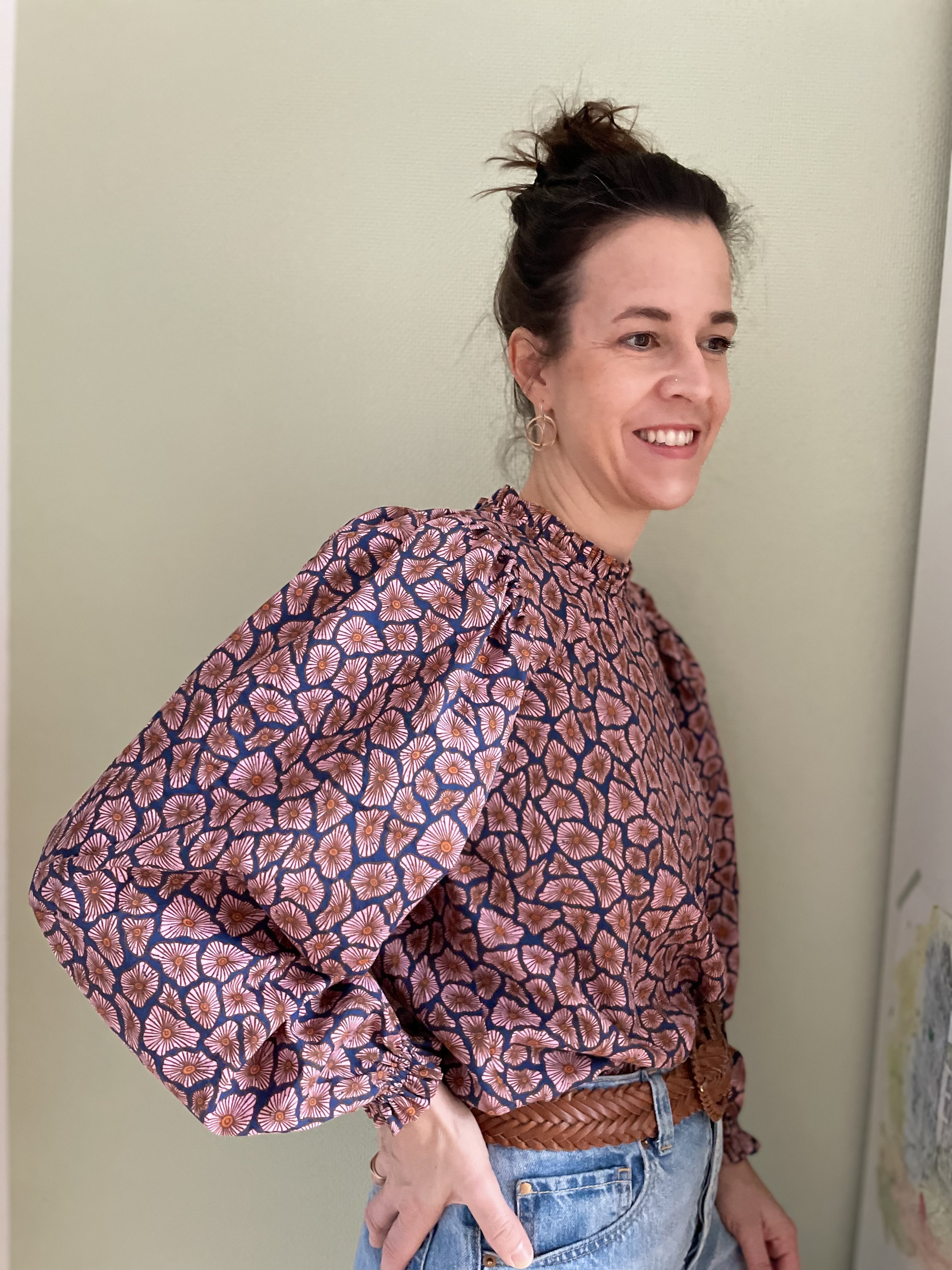 Organic Fabric - Timeless Floral beige