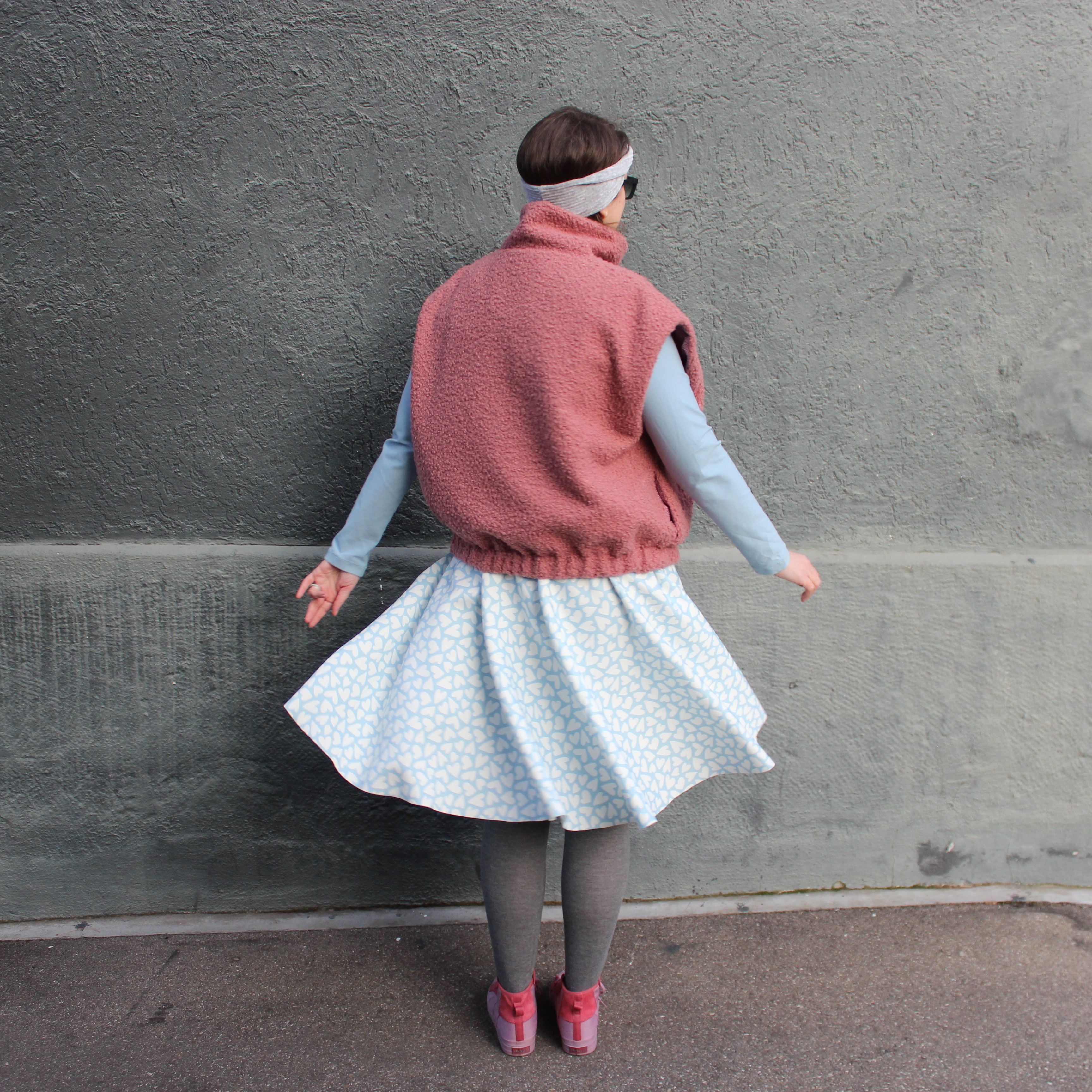 Bio Webware Stoff  - Herzen blau - KathrinWoo, blau, Herzen, 100% Bio-Baumwolle