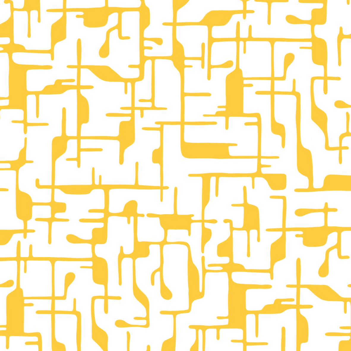 Bio Stoff  - Gleichklang Formen gelb