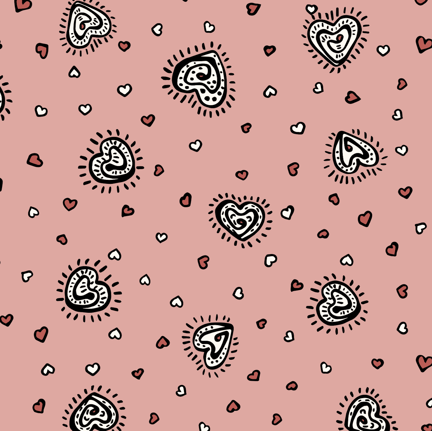 Bio Stoff  - Beating Hearts pink