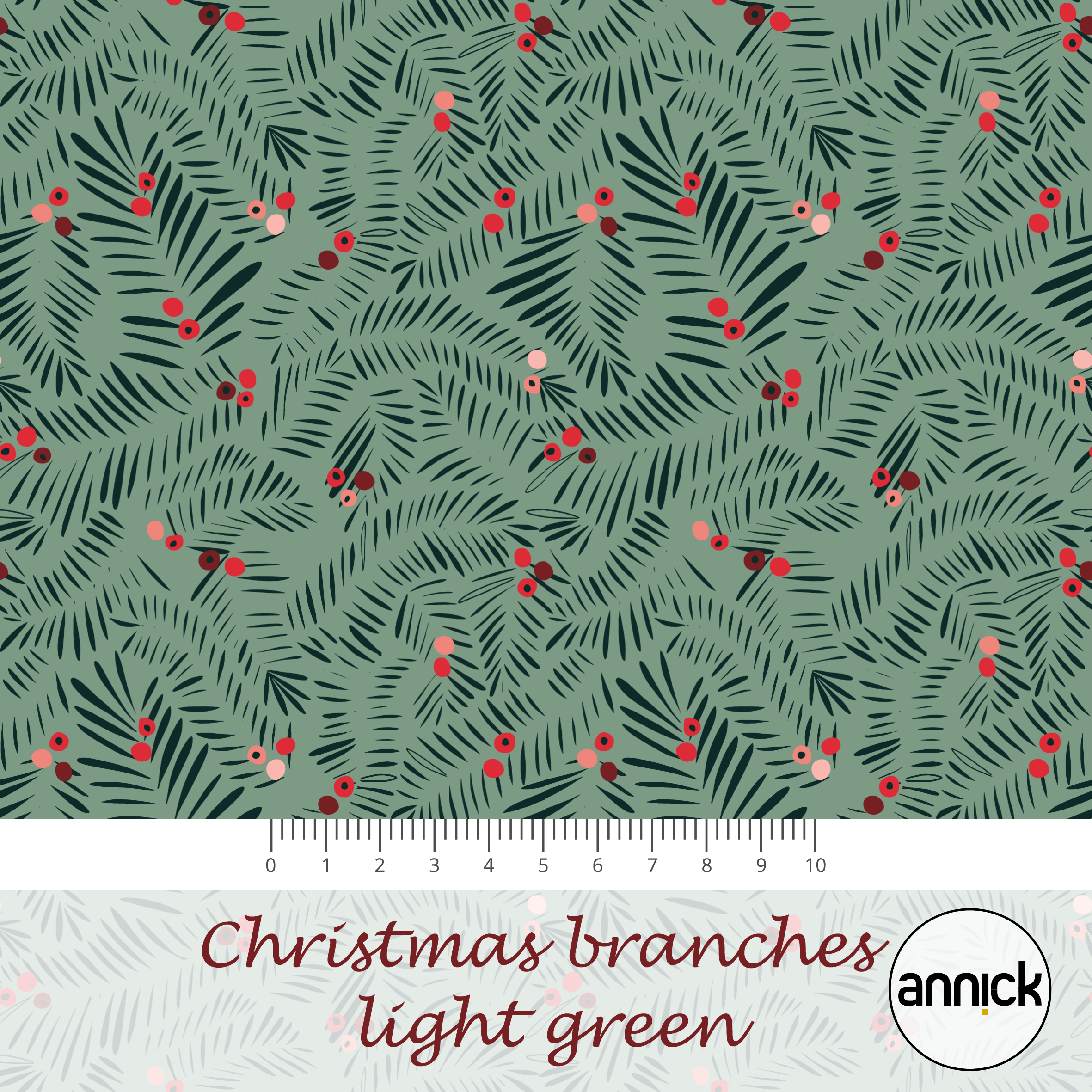 Christmas Branches Light Green