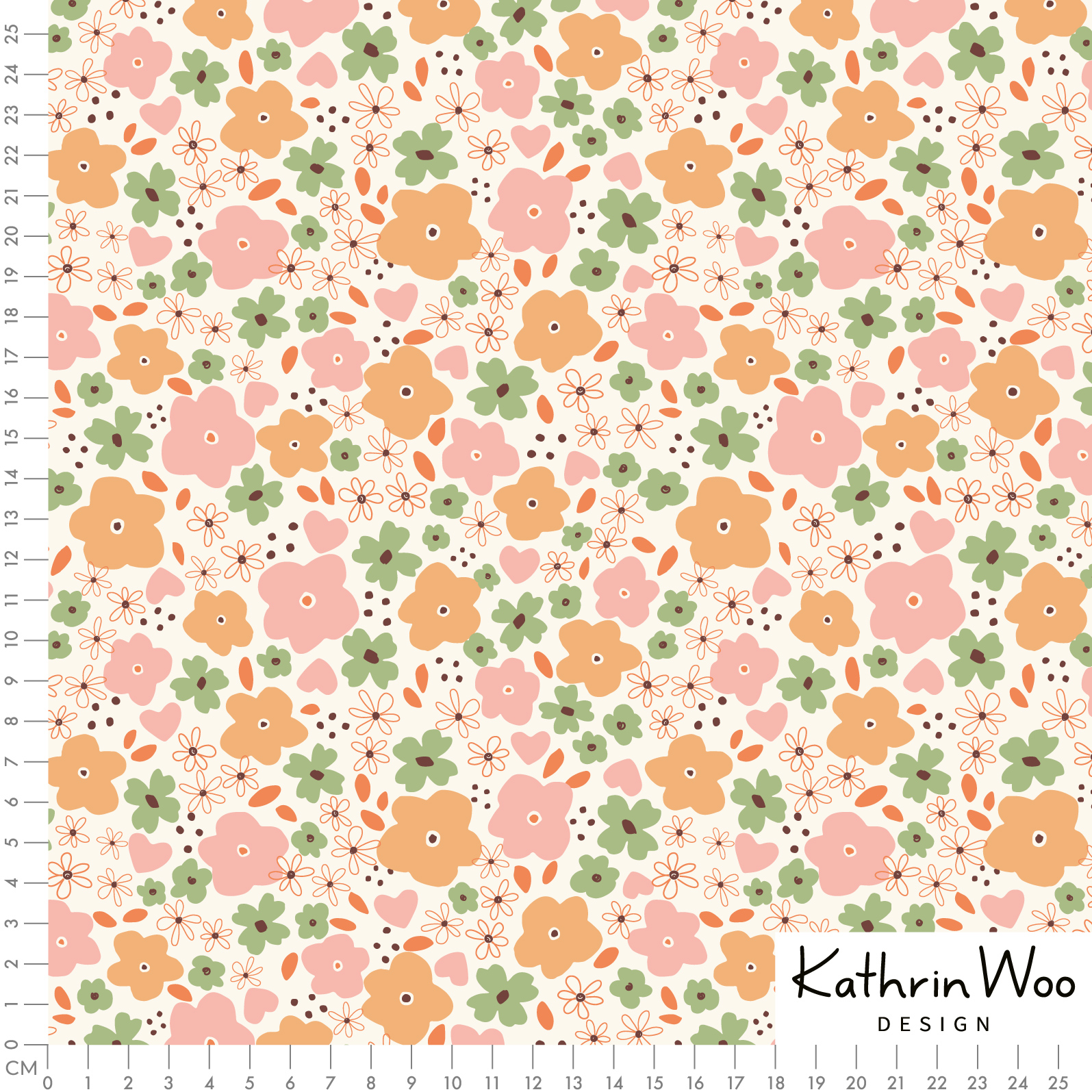 Bio-Stoff - Blümchen bunt