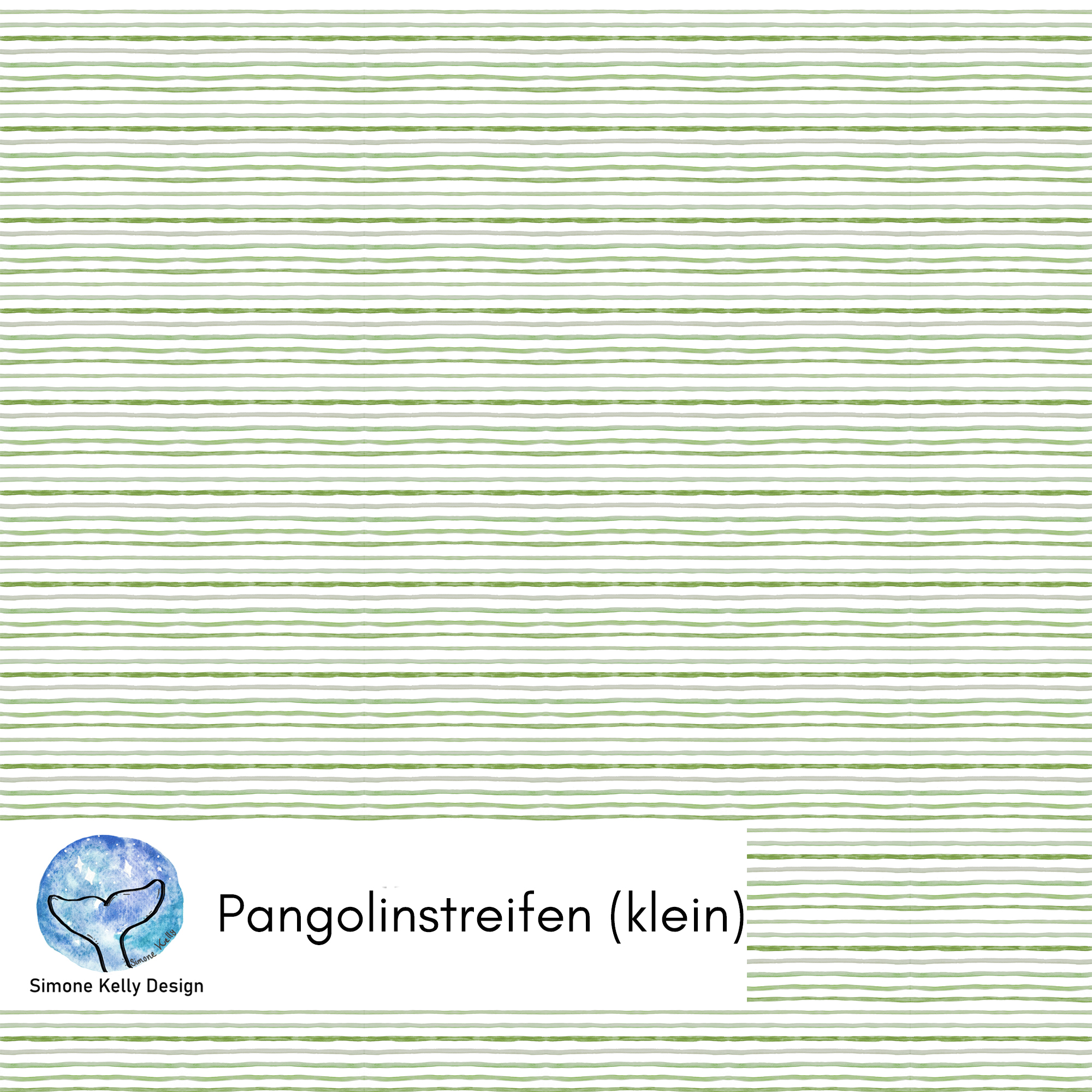 Bio Stoff  - Pangolinstreifen Klein - SimoneKelly, weiß, Streifen