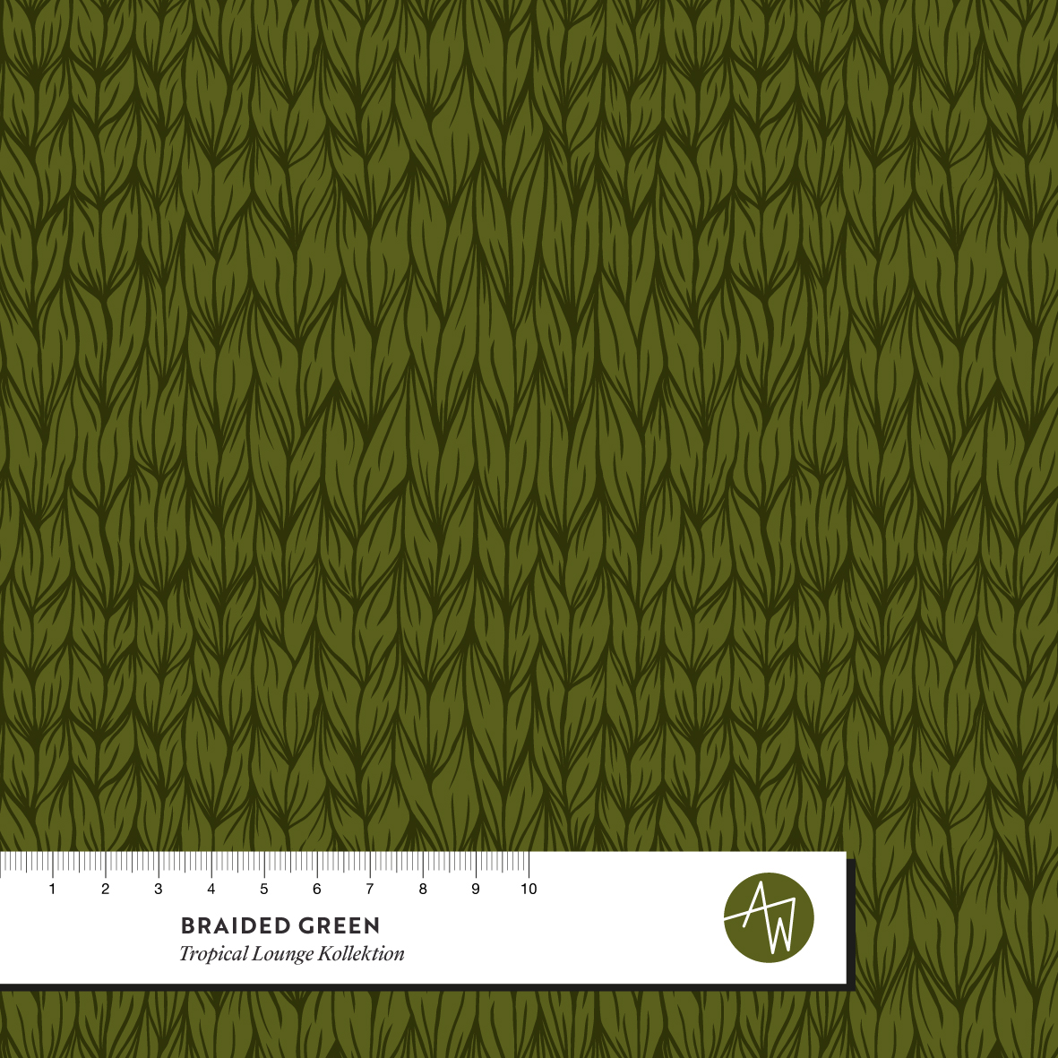 Bio Fabric - Braided Green by Alexandra Weise in green
