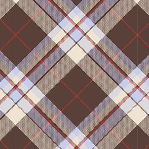 Organic fabric  - Cozy Diagonal Plaid brown - Alexandra Weise