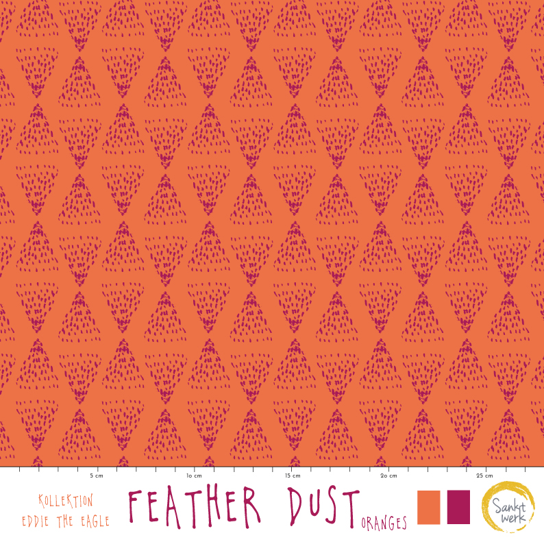 Bio Stoff - Feather Dust Oranges von Sanktwerk in orange