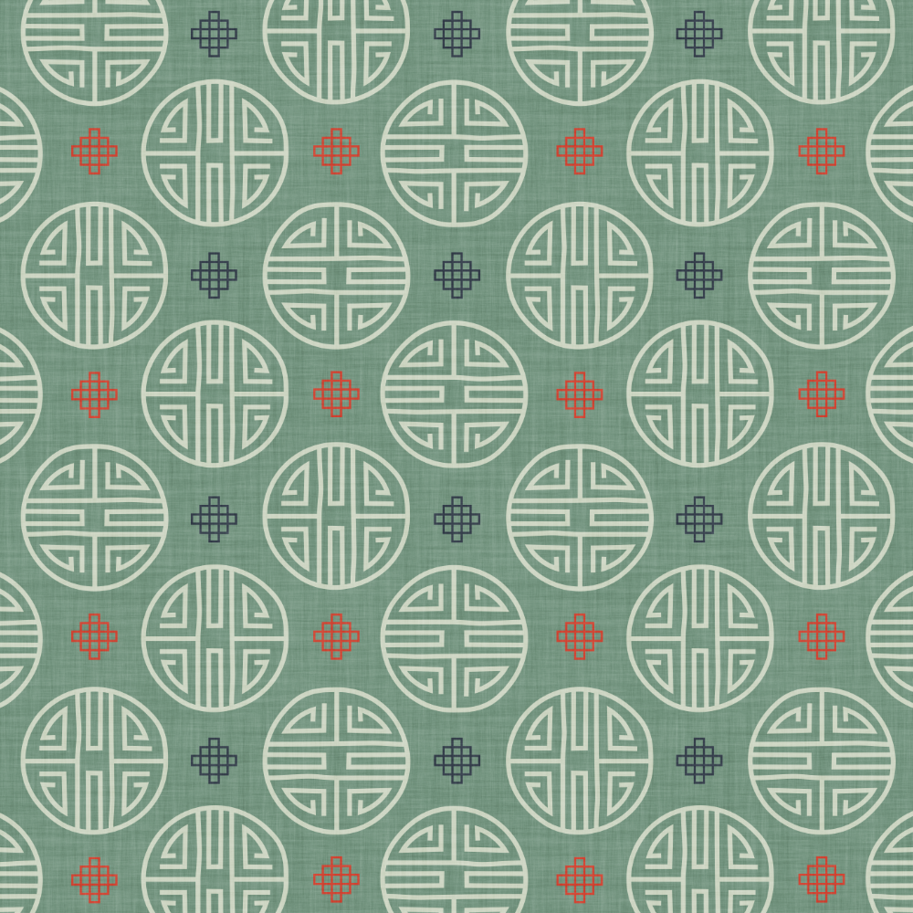 Bio Stoff  - Im Fluss der Kreise grün