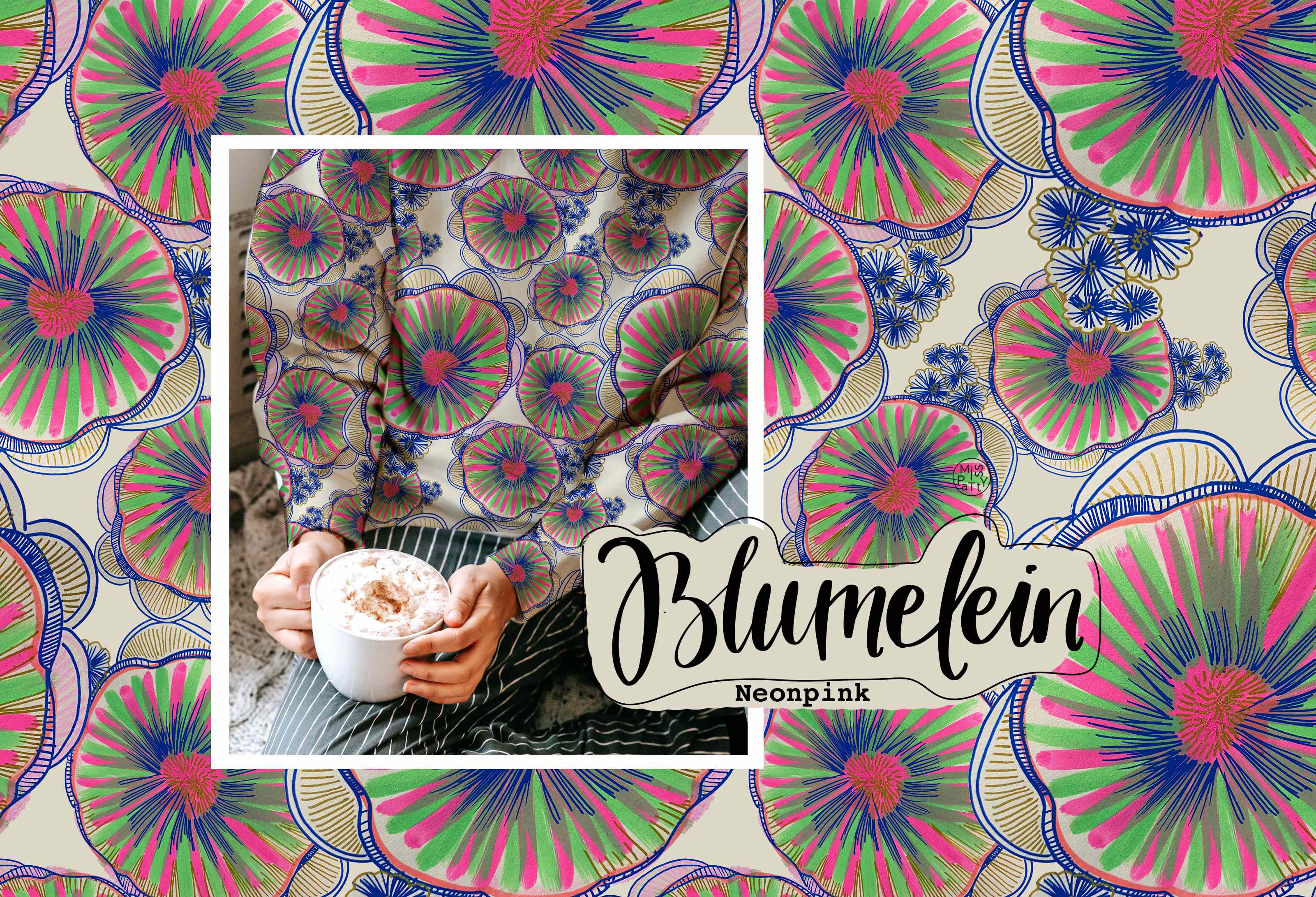 Blumelein, neonpink, Webware Blumelein, neonpink, Webware