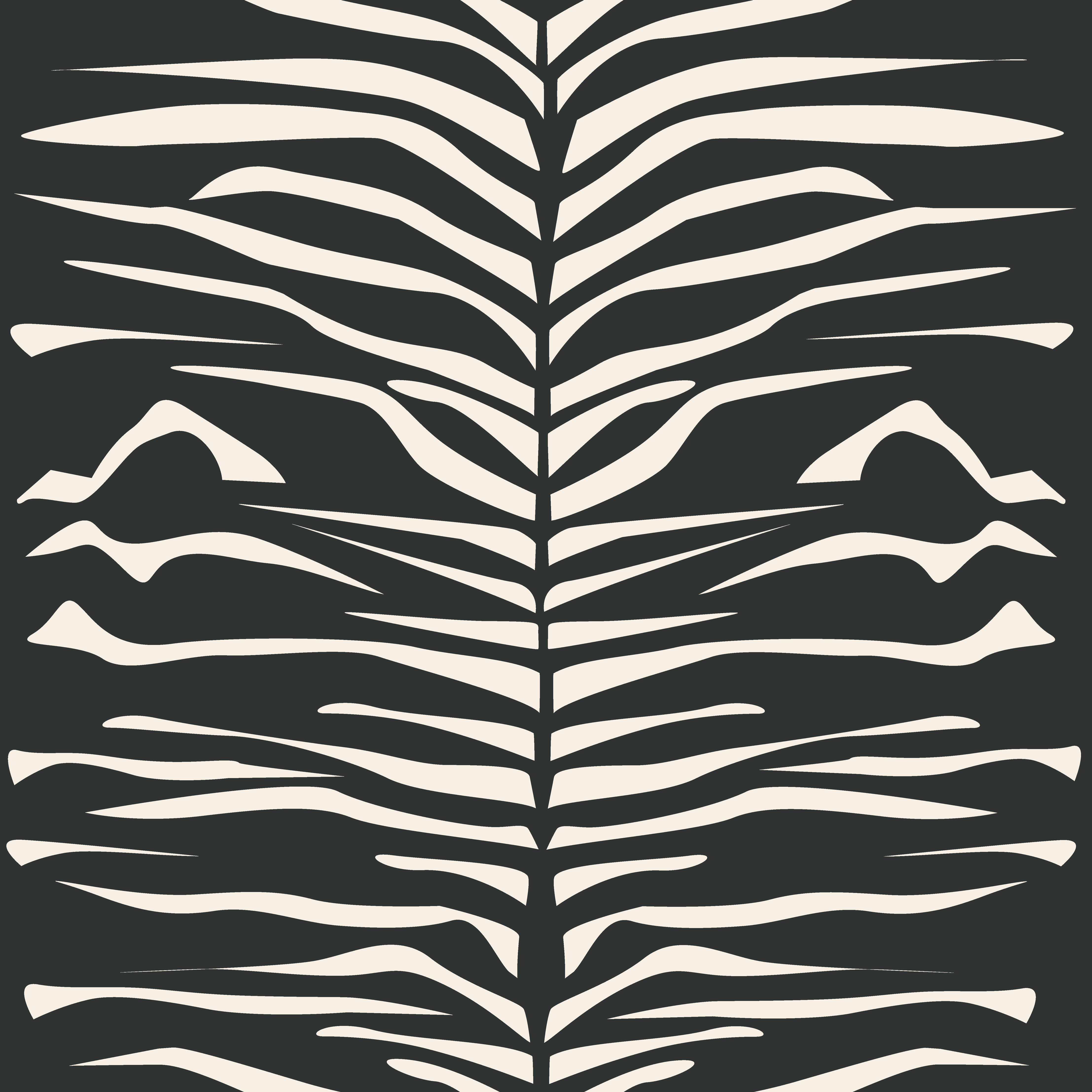 Bio Stoff - Tigerprint Anthrazit von Andrea Muehlbauer in schwarz