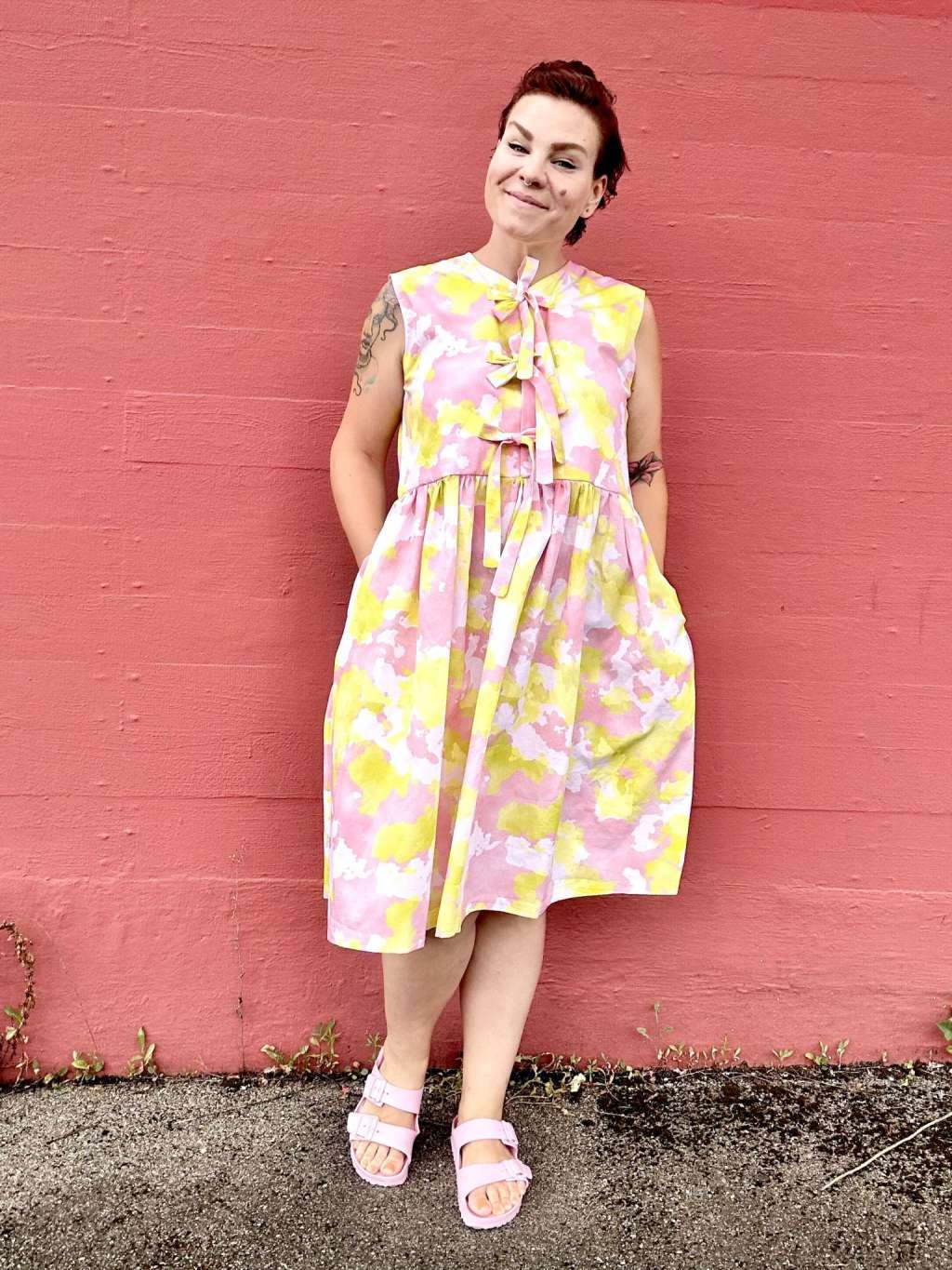 Bio Stoff - Camouflage Pink X L von Kristin Tessen in pink Bio Stoff - Camouflage Pink X L von Kristin Tessen in pink