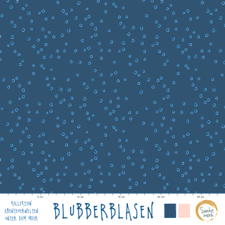 Bio Fabric - Bubbles by Sanktwerk in blue