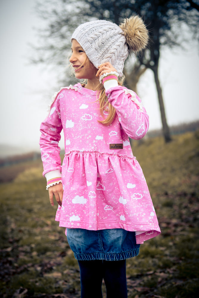 Organic fabric  -  Wolkenglück pink