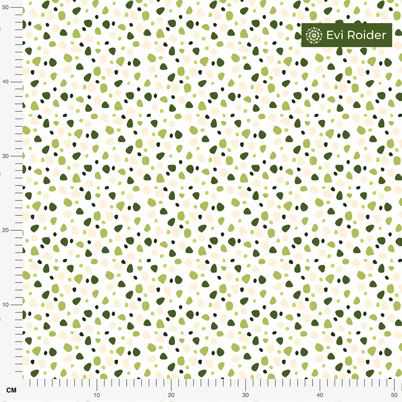 Bio Stoff  - Tropfen grün