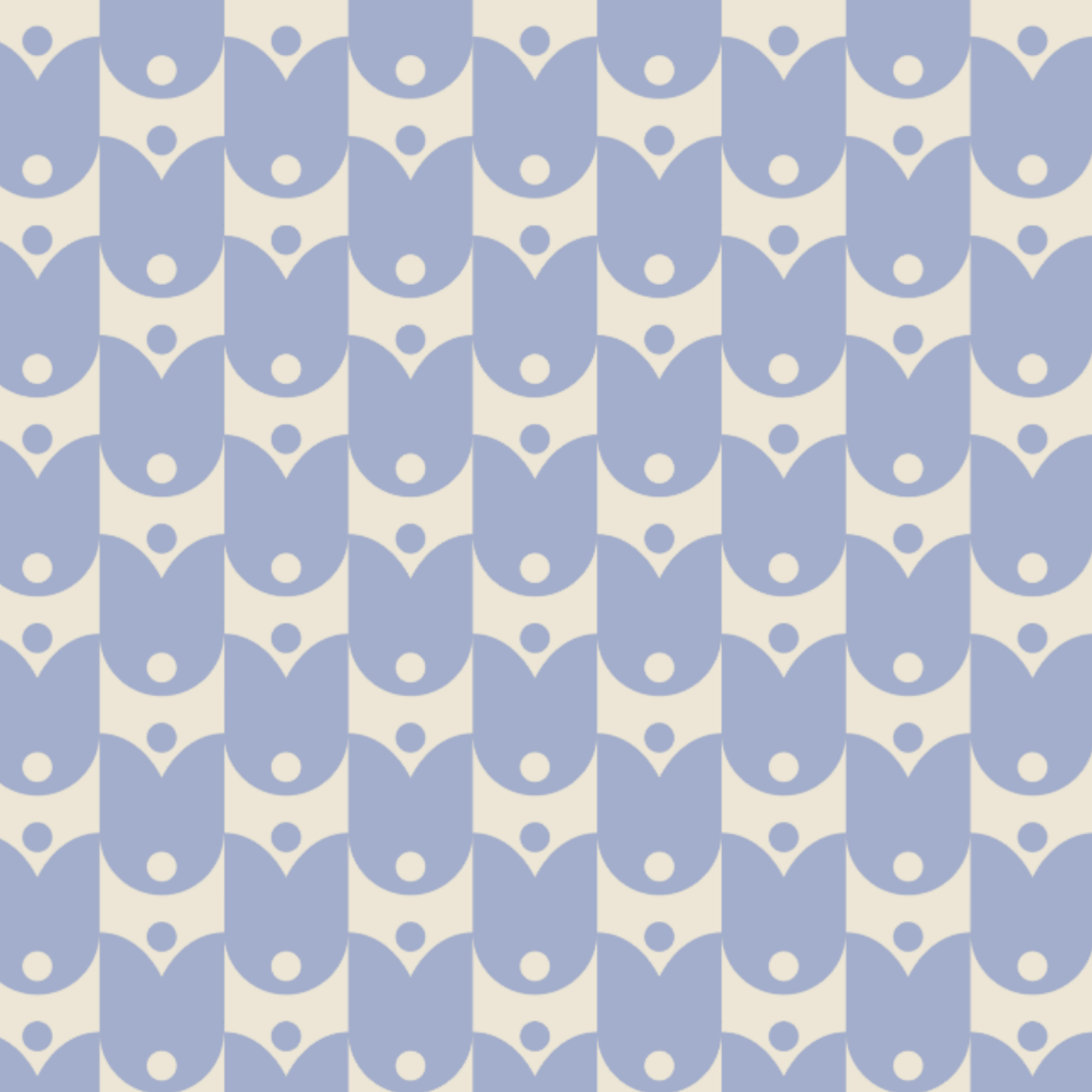 Bio Stoff - Geometric Evergreen Flowers blau