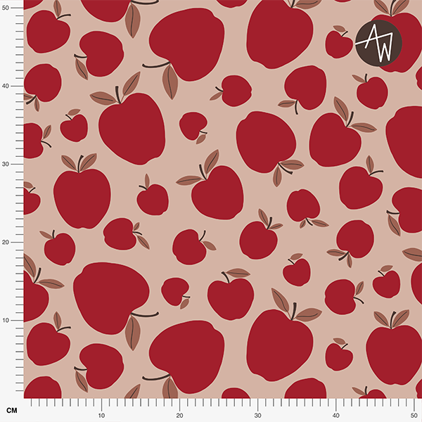Bio Stoff  - Großer Winterapfel rot