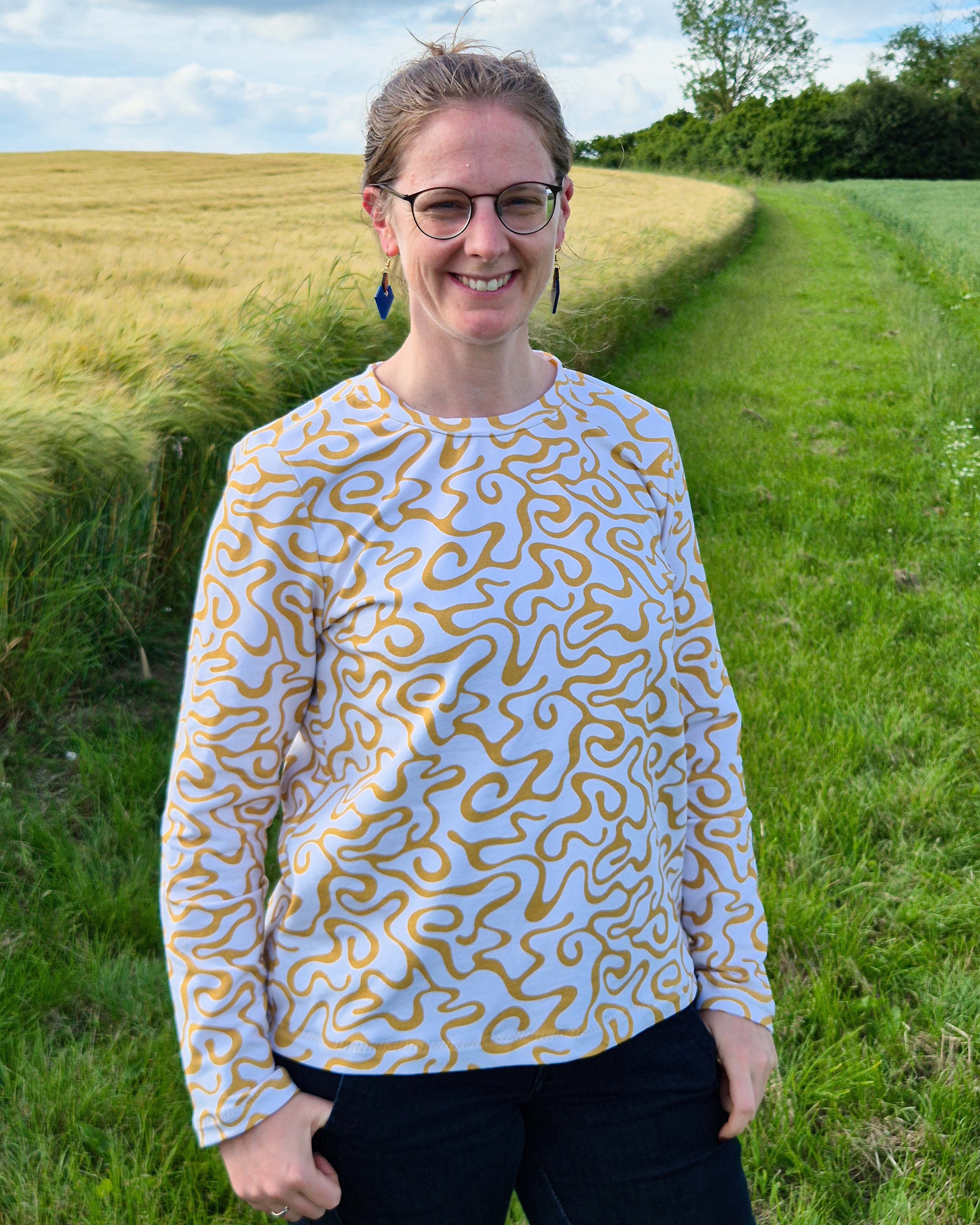 Organic fabric  - Küstenatelier Pollenflug yellow