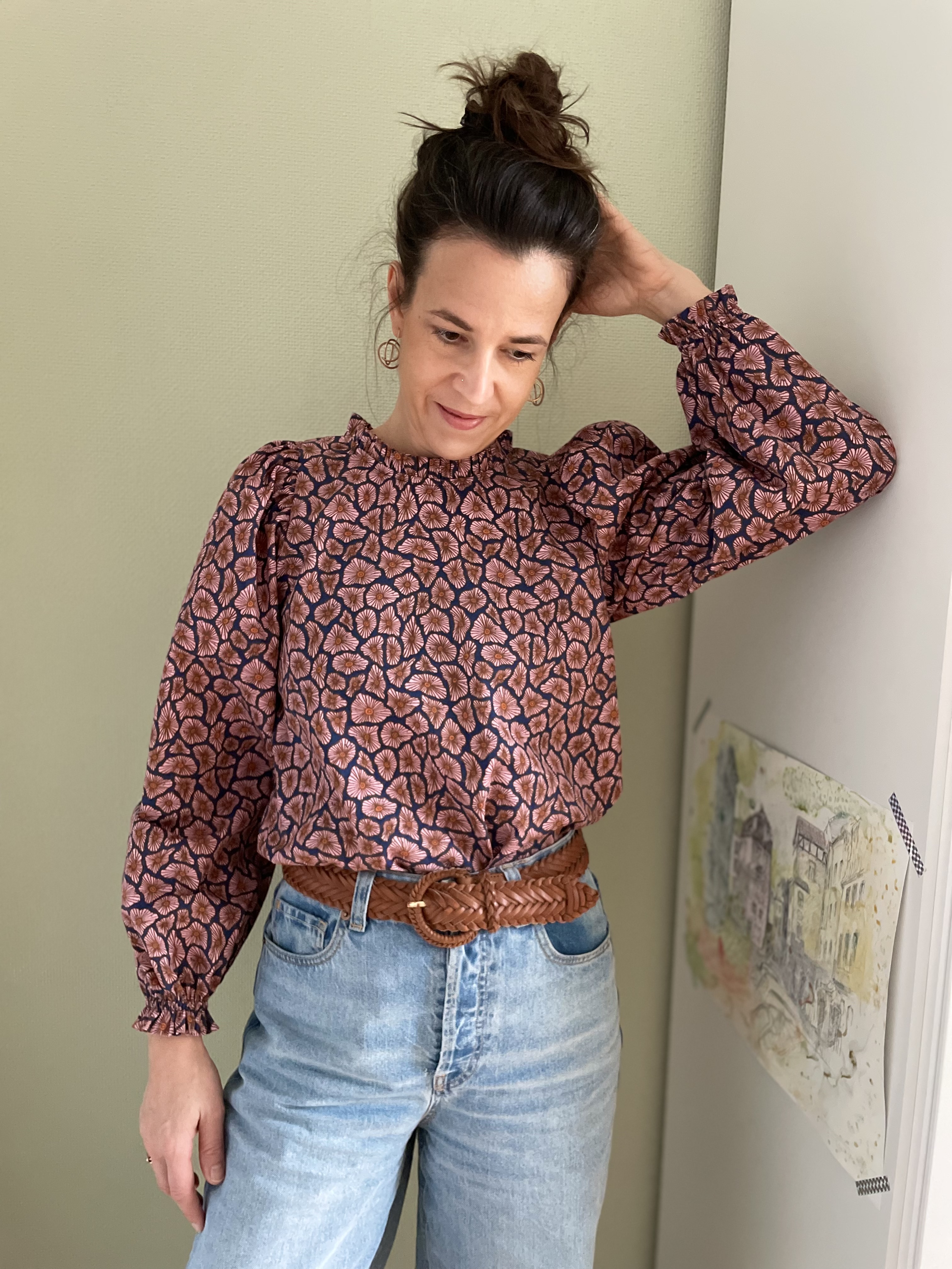 Organic Fabric - Timeless Floral beige