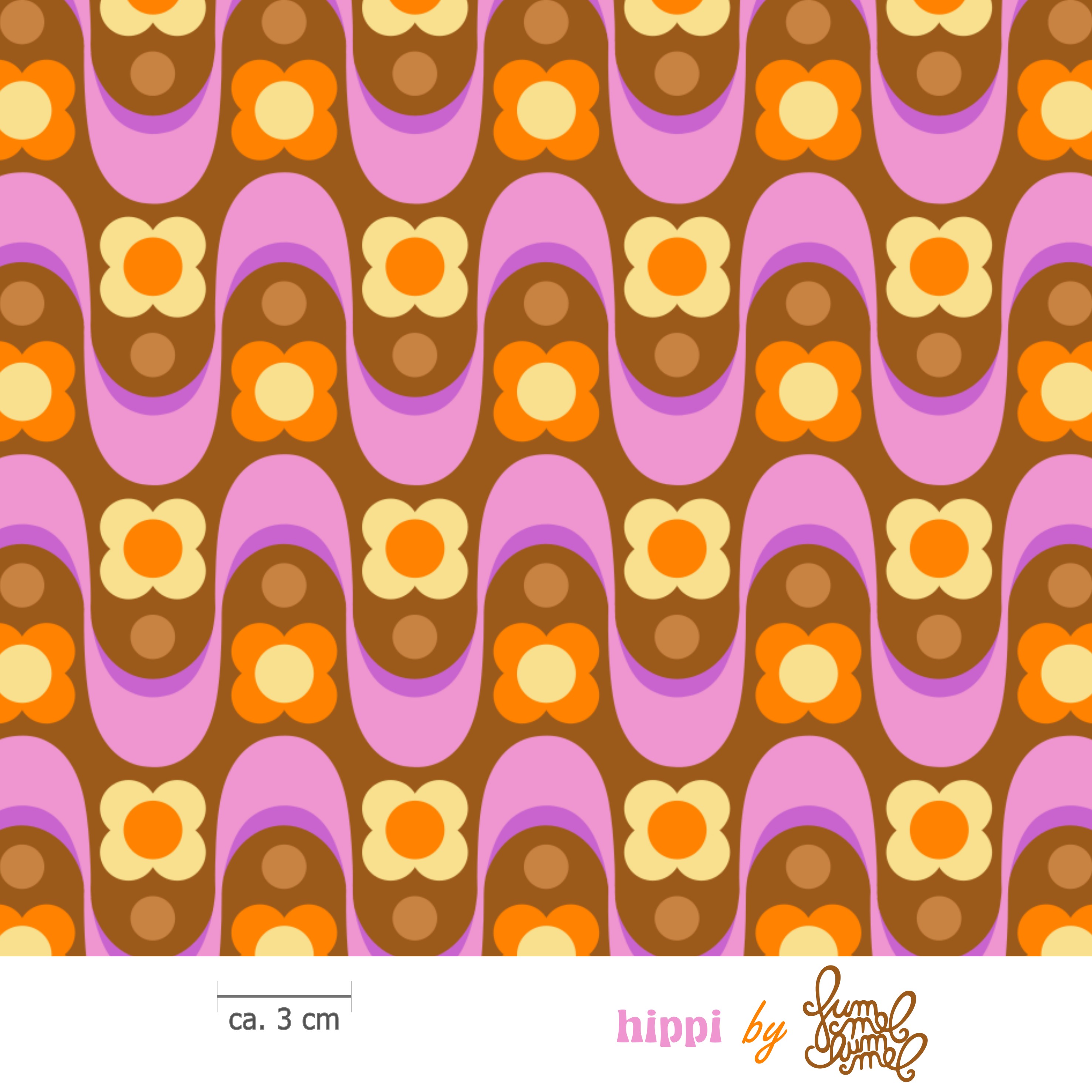 Bio Stoff  -  Hippi  - Fummelhummel, orange