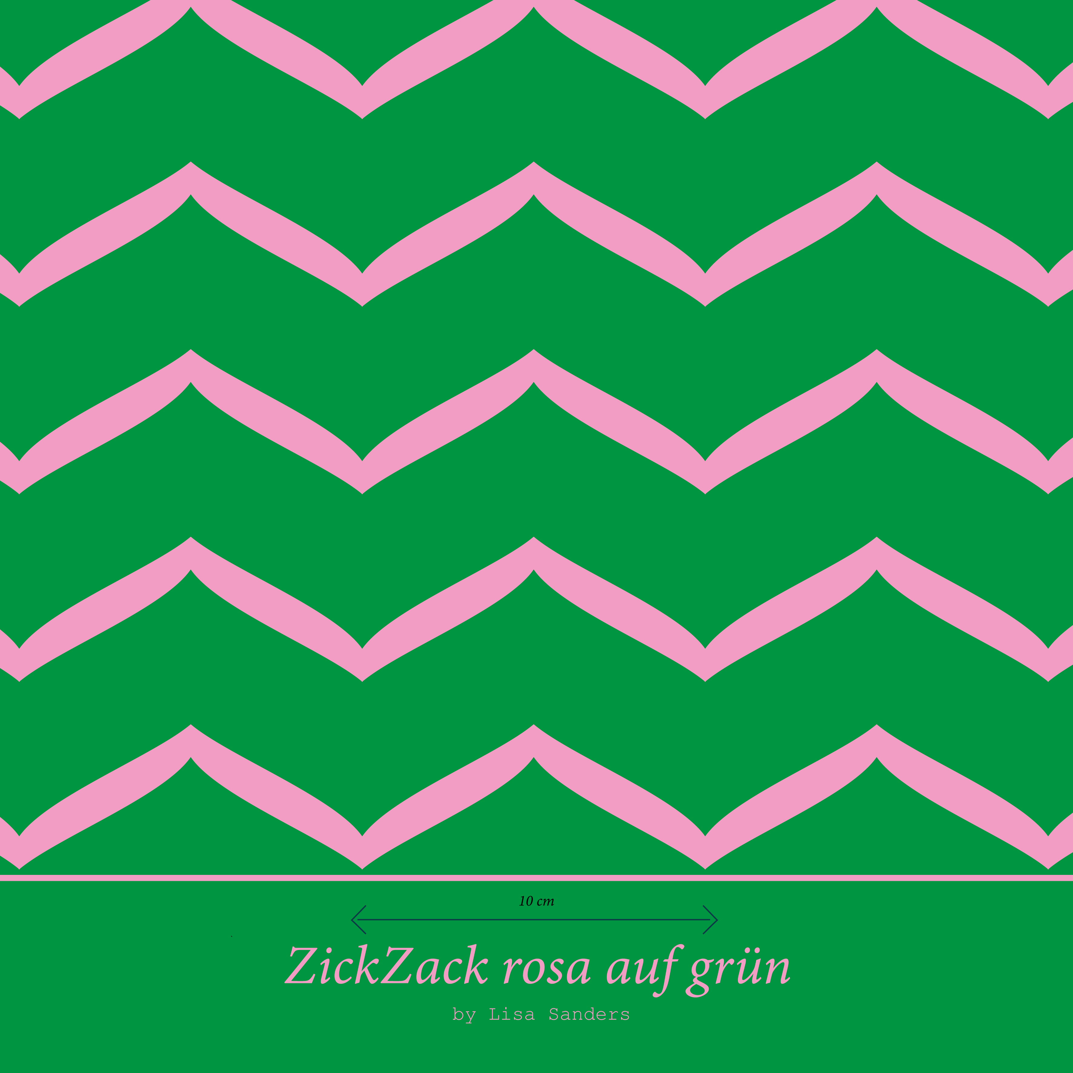 Zick Zack grün-rosa