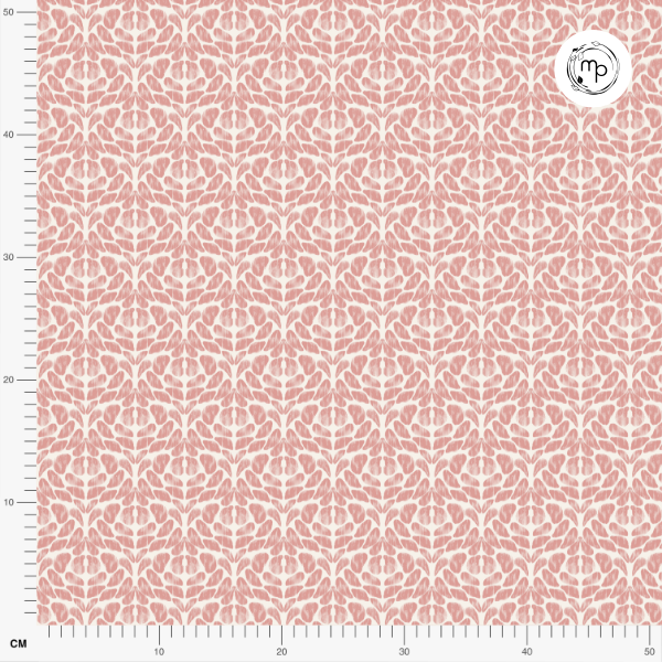 Organic fabric - Riffblüte coral